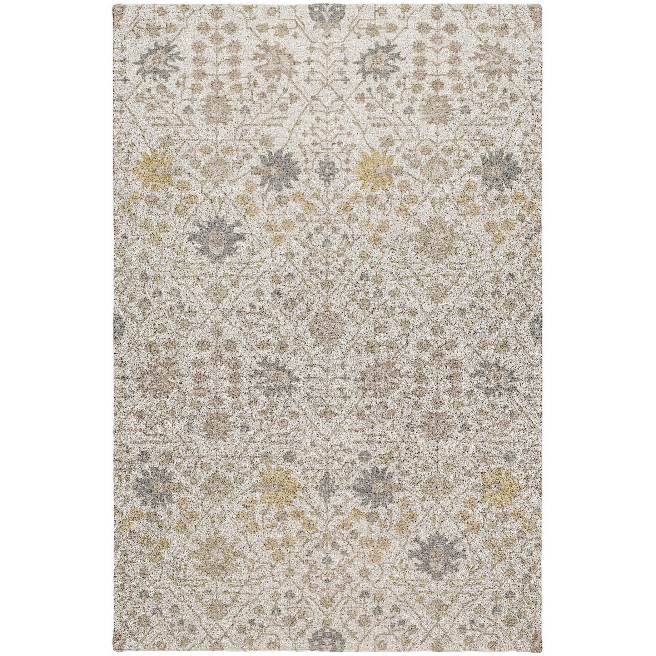 Luxury Washable Indoor/Outdoor Traditional TB12 Ivory Rug 2'6" x 3'10" #shape_Rectangle