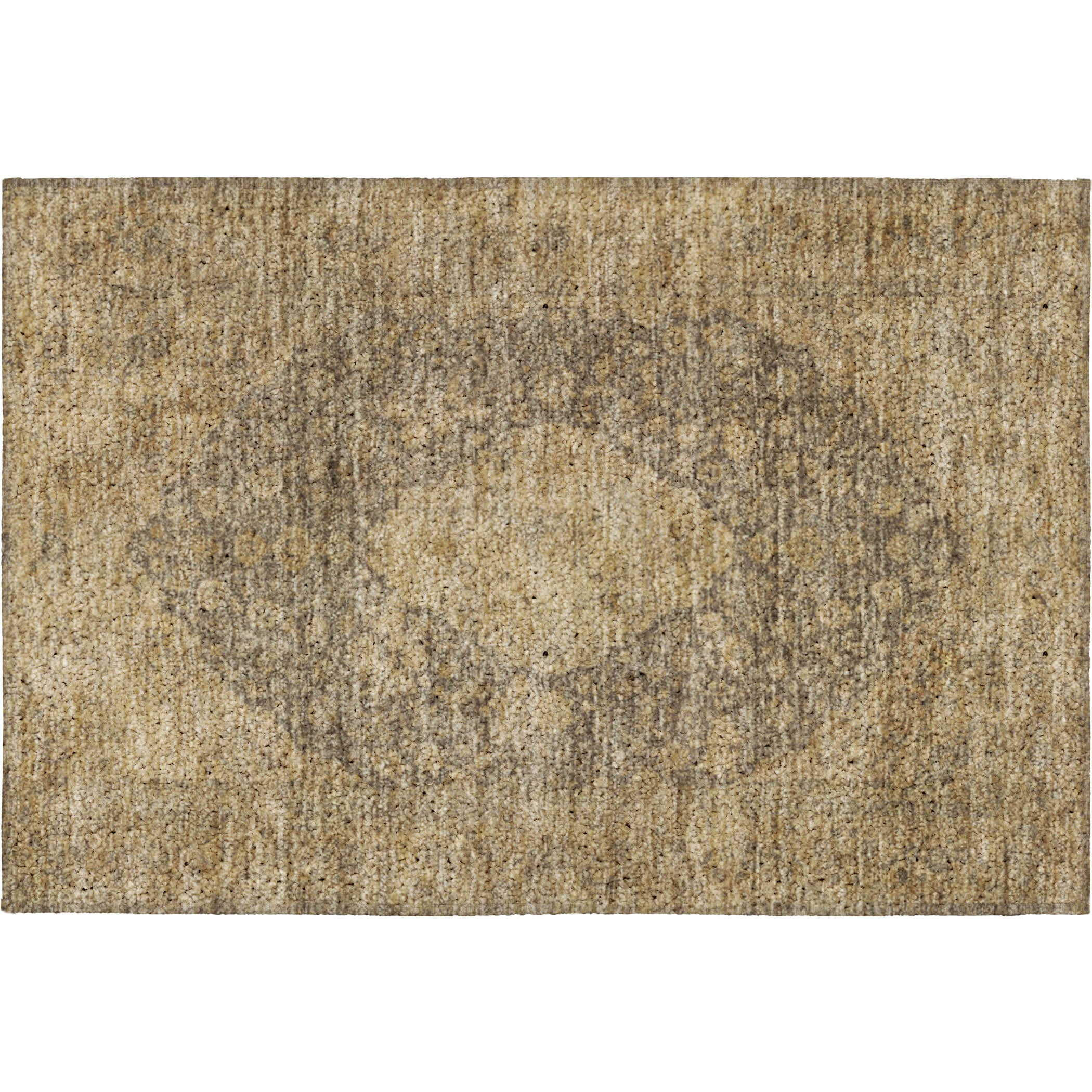 Luxury Washable Indoor/Outdoor Traditional TB13 Mocha Brown Rug 1'8" x 2'6" #shape_Rectangle