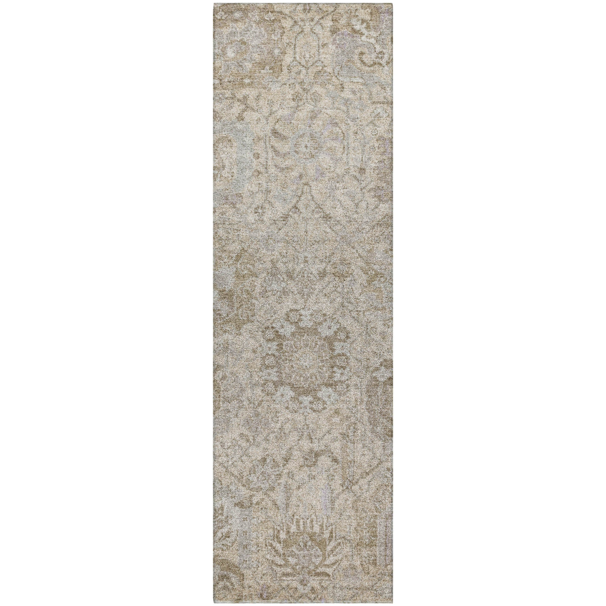 Luxury Washable Indoor/Outdoor Traditional TB15 Ivory Rug 2'3" x 7'6" #shape_Runner