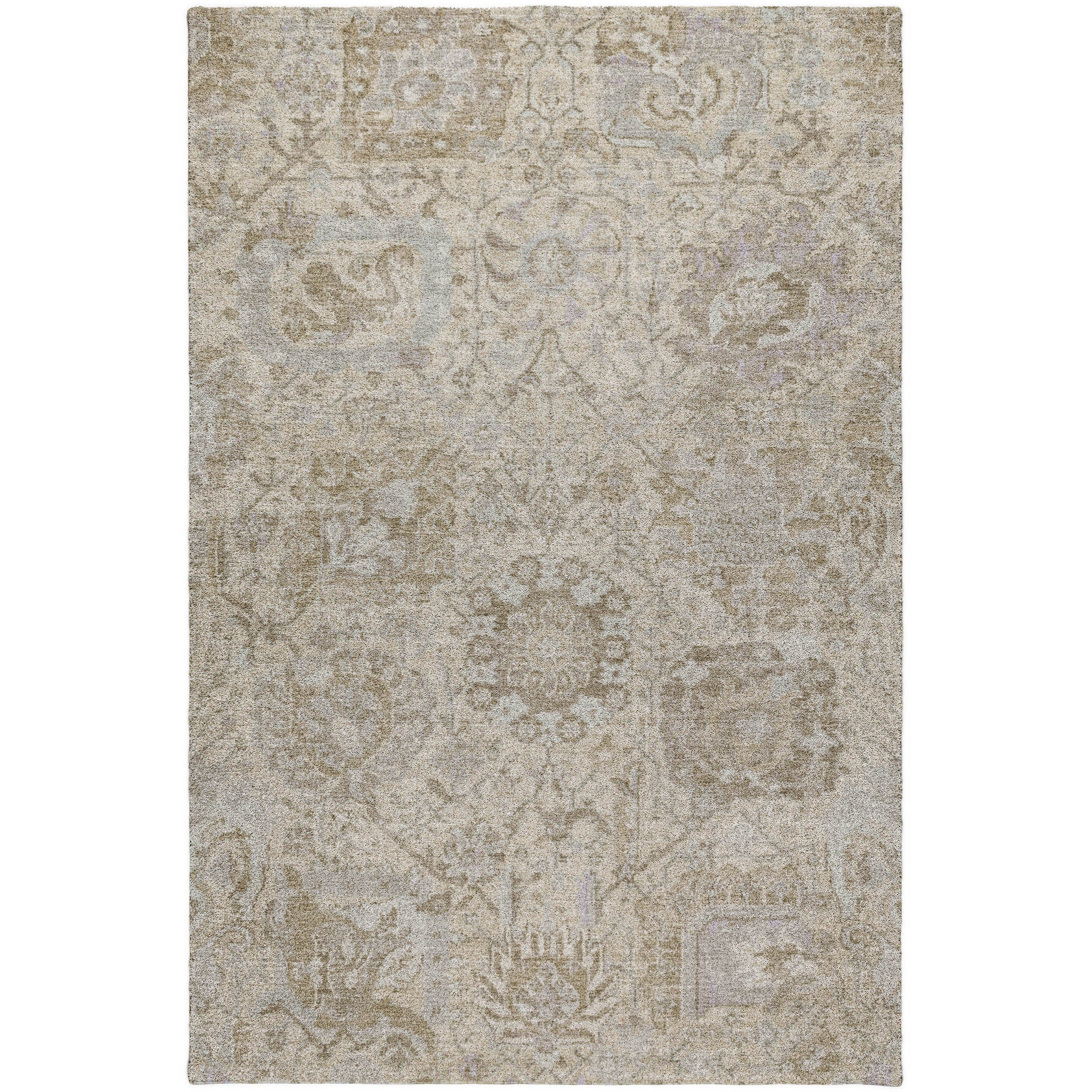 Luxury Washable Indoor/Outdoor Traditional TB15 Ivory Rug 2'6" x 3'10" #shape_Rectangle