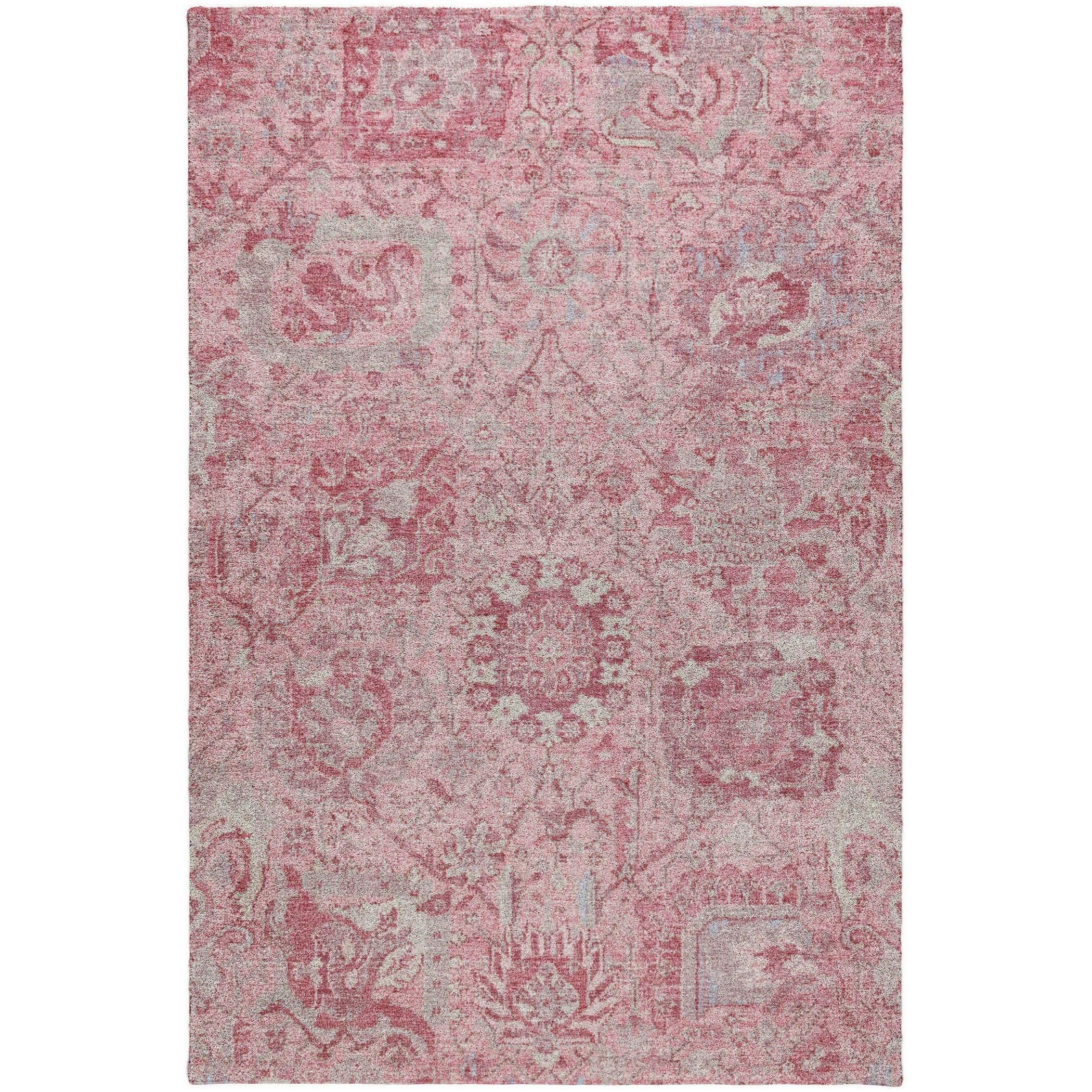 Luxury Washable Indoor/Outdoor Traditional TB15 Pink Rug 2'6" x 3'10" #shape_Rectangle