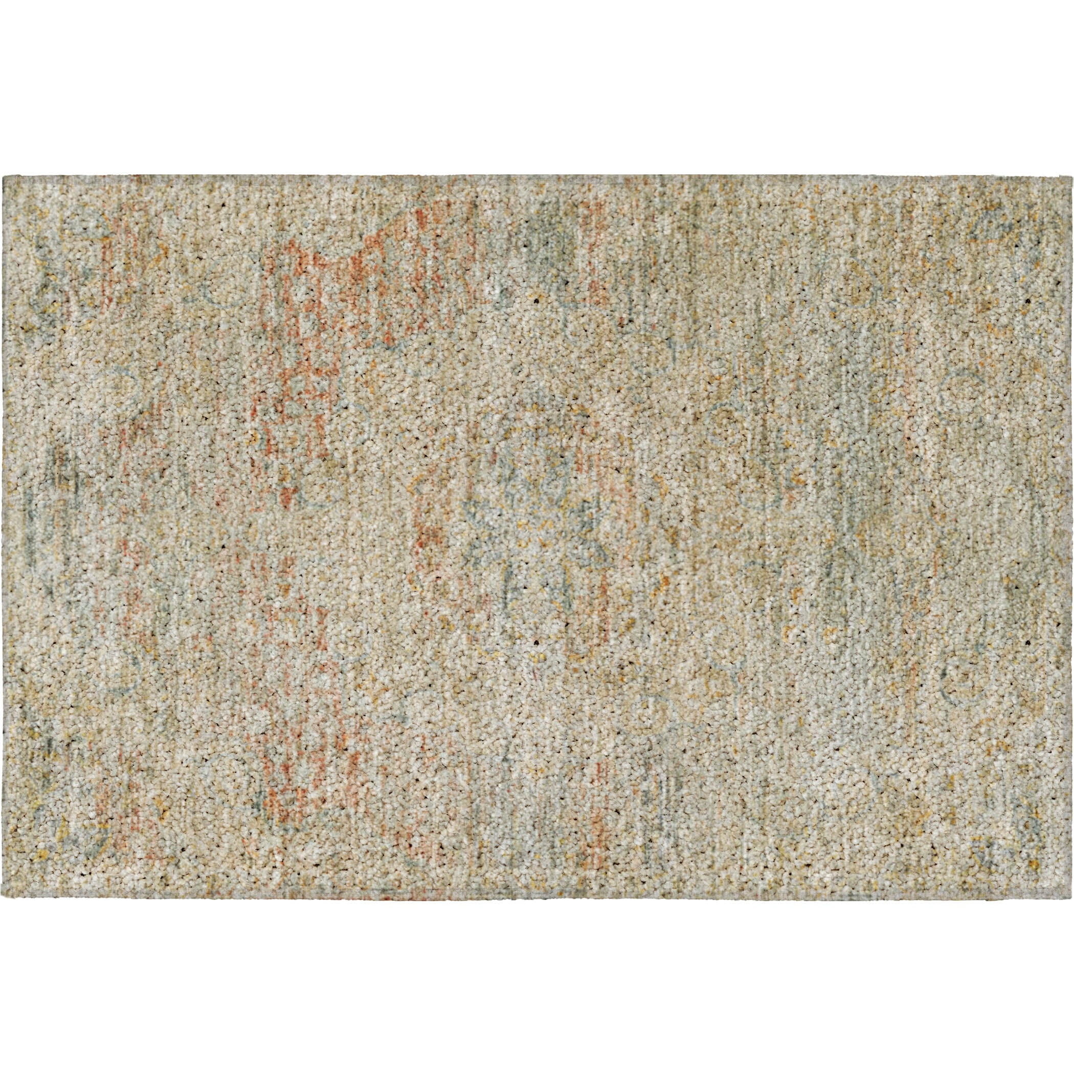 Luxury Washable Indoor/Outdoor Traditional TB1 Tan Brown Rug 1'8" x 2'6" #shape_Rectangle