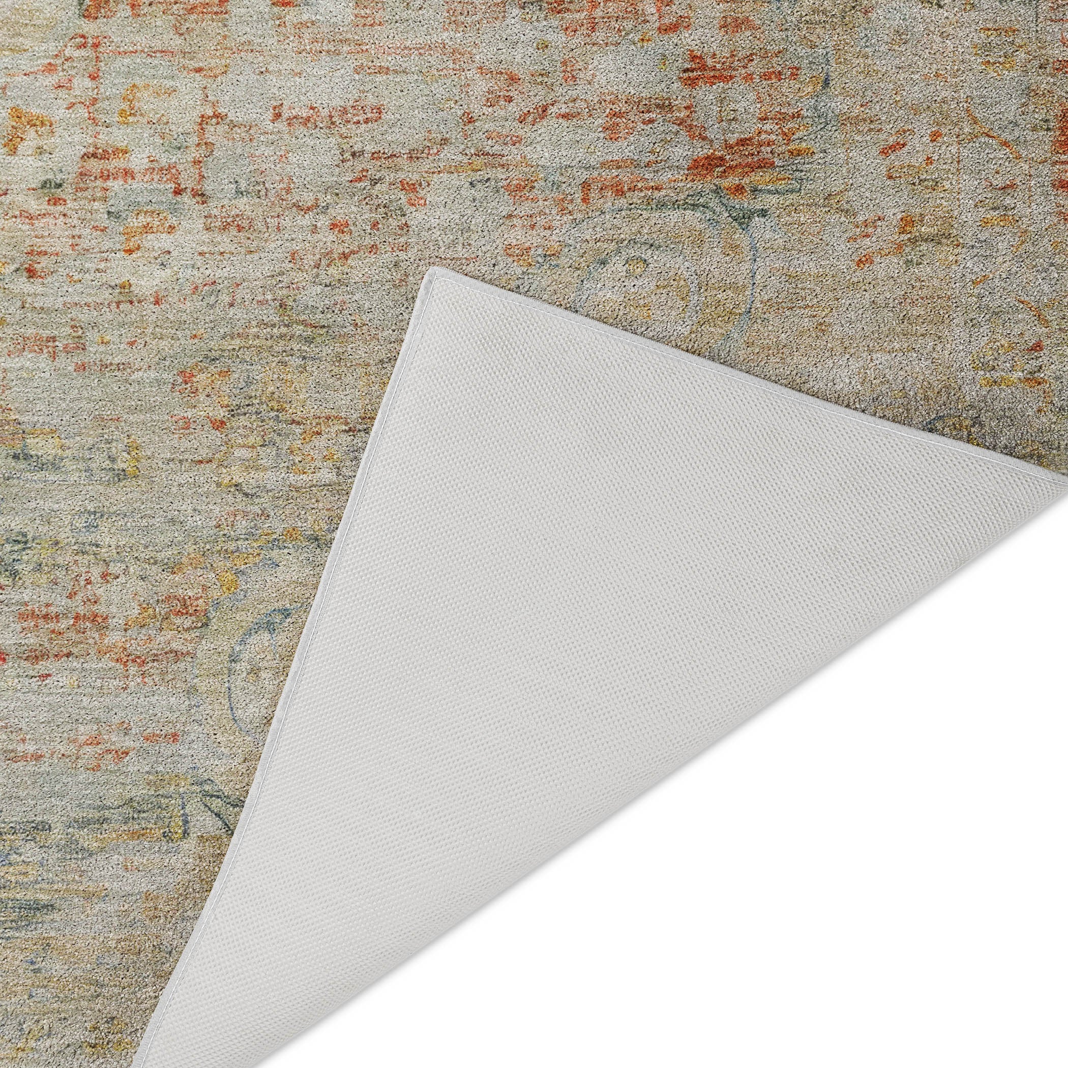 Luxury Washable Indoor/Outdoor Traditional TB1 Tan Brown Rug 1'8" x 2'6" #shape_Rectangle