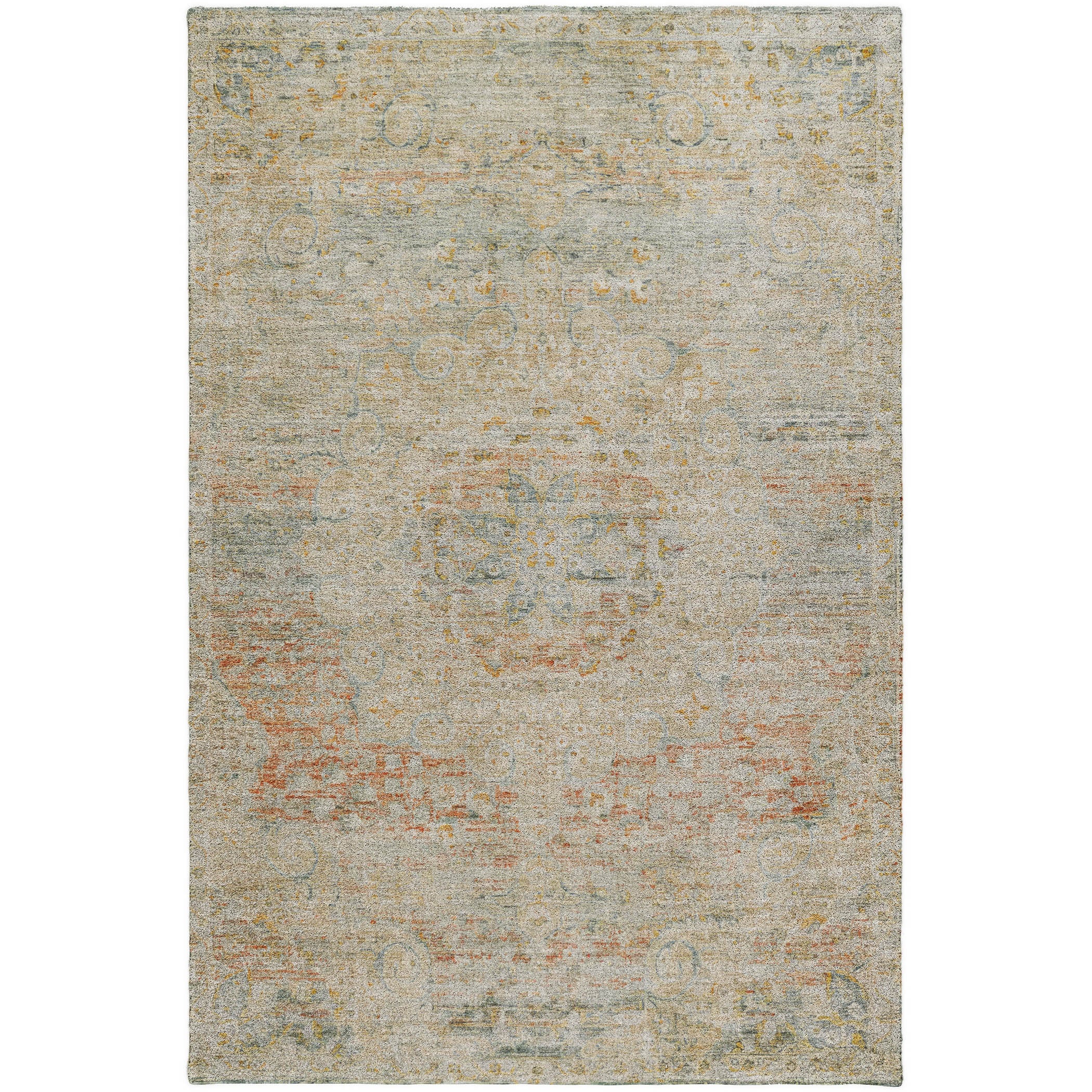 Luxury Washable Indoor/Outdoor Traditional TB1 Tan Brown Rug 2'6" x 3'10" #shape_Rectangle