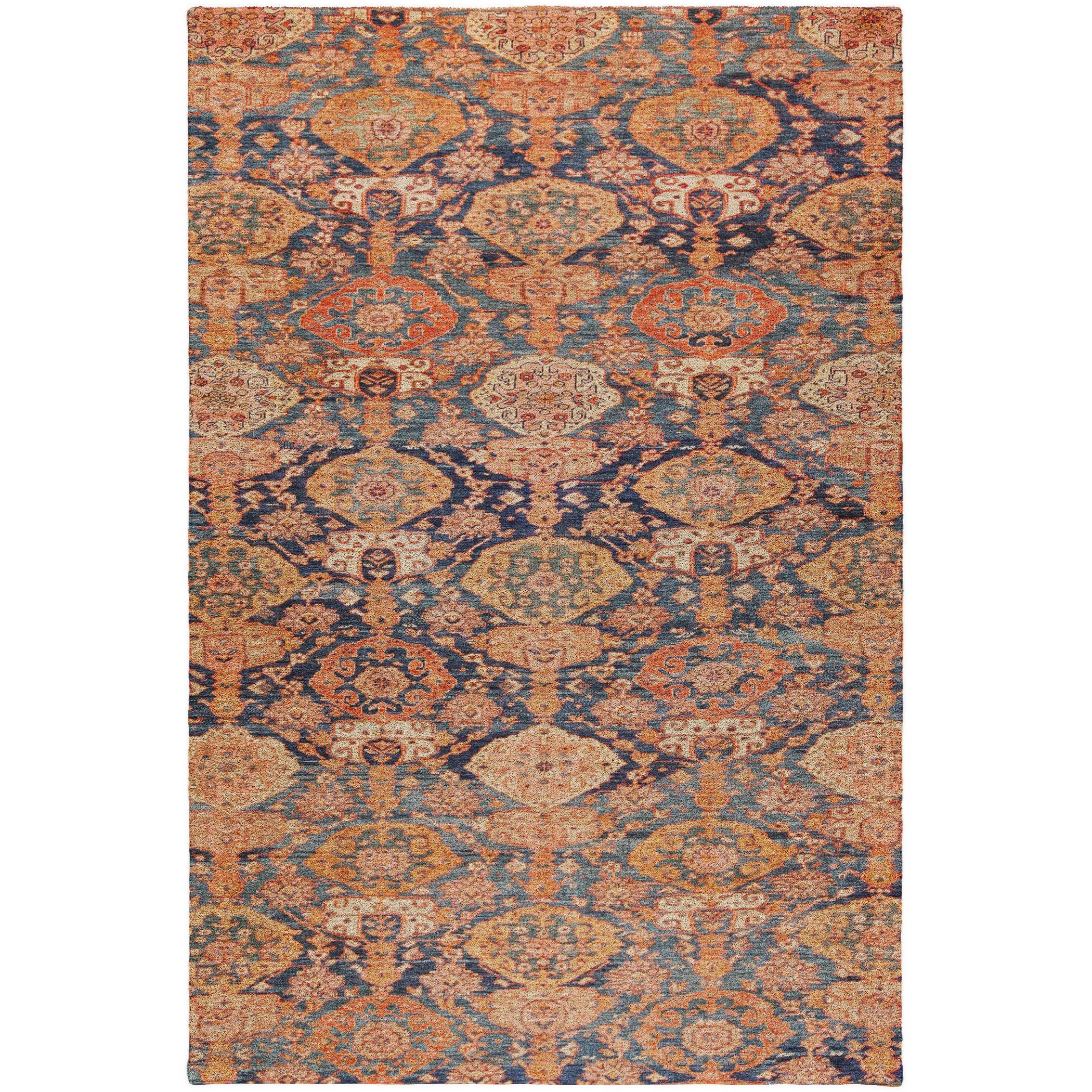 Luxury Washable Indoor/Outdoor Traditional TB3 Terracotta Orange Rug 2'6" x 3'10" #shape_Rectangle