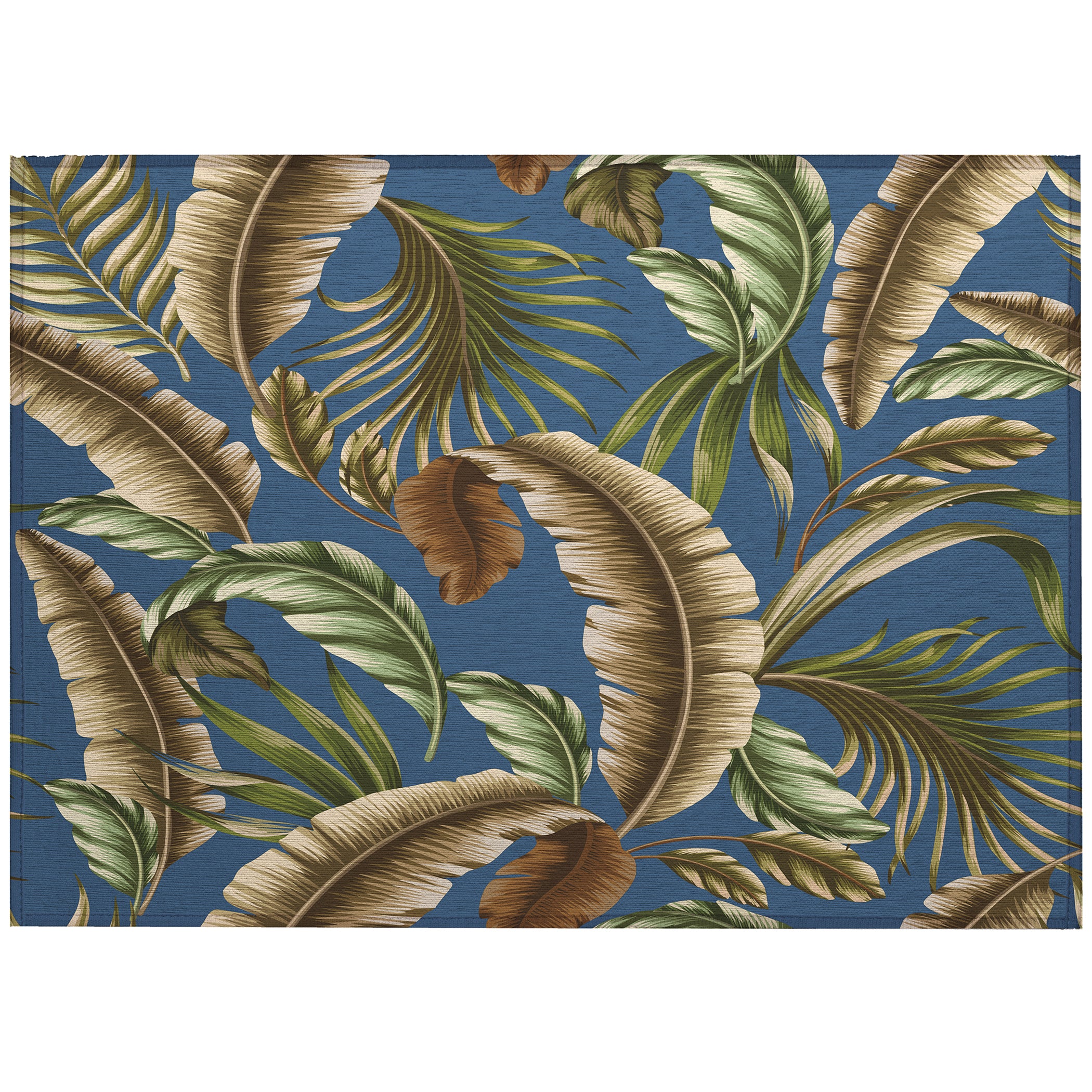 Luxury Machine Washable Indoor/Outdoor Tropical TC1 Indigo Blue Rug 1'8" x 2'6" #shape_Rectangle
