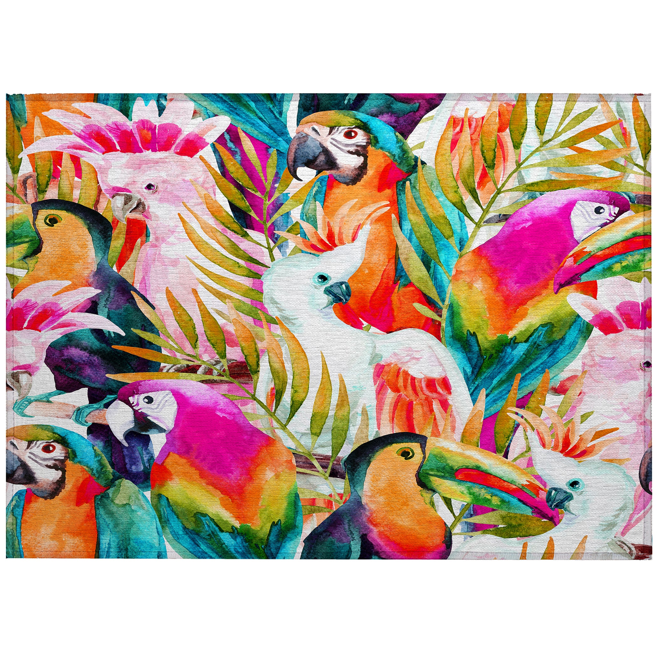 Luxury Machine Washable Indoor/Outdoor Tropical TC5 Confetti Multi Rug 1'8" x 2'6" #shape_Rectangle