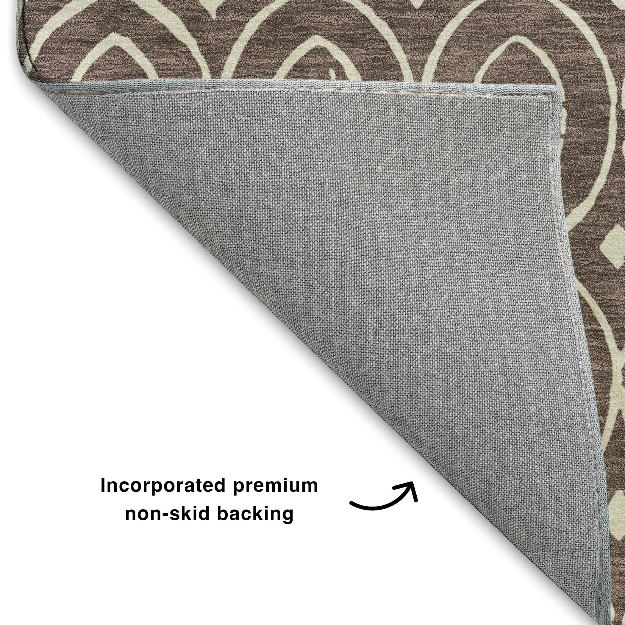 Luxury Washable Indoor/Outdoor Geometric TR12 Brown Rug 1'8" x 2'6" #shape_Rectangle