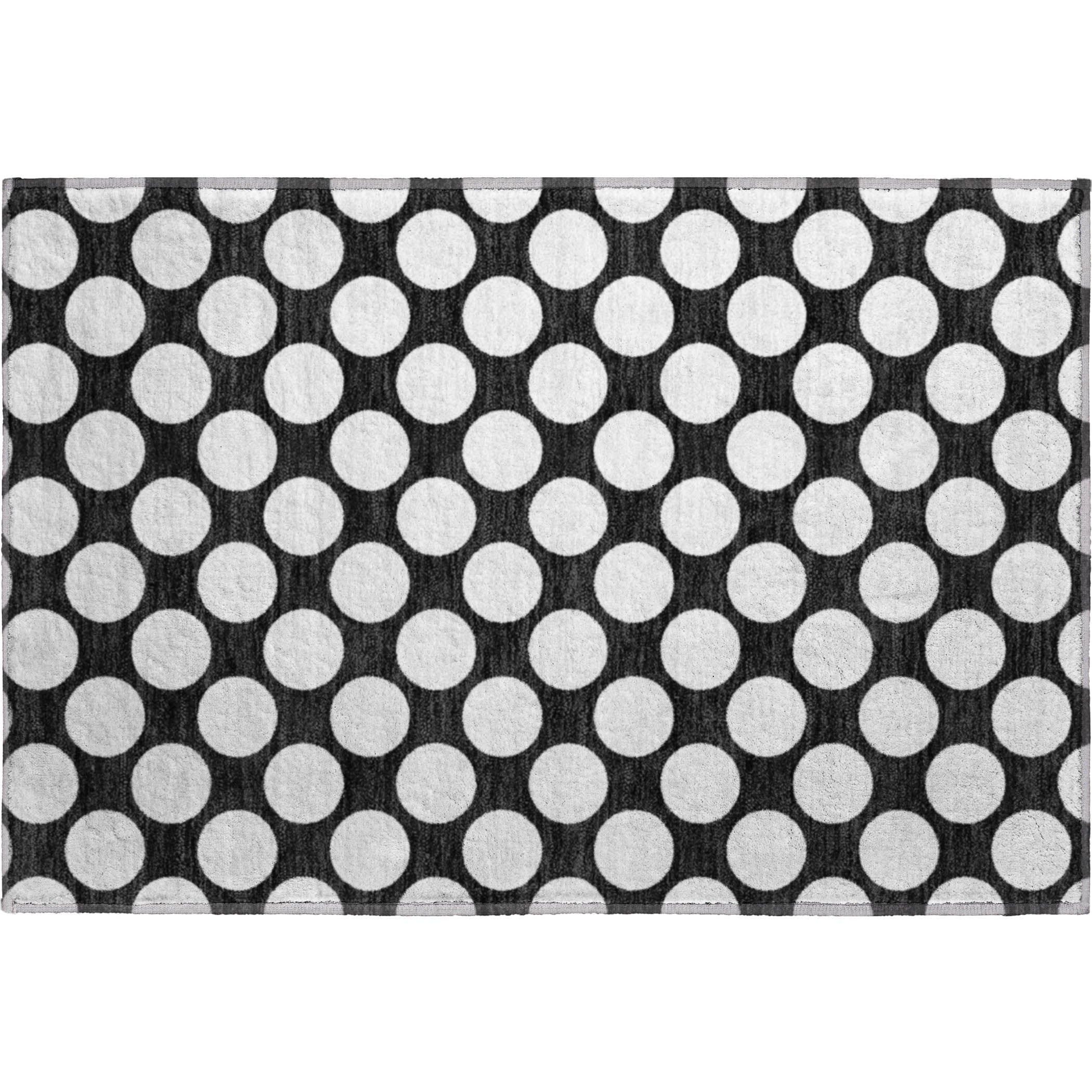 Luxury Washable Indoor/Outdoor Geometric TR13 Black Rug 1'8" x 2'6" #shape_Rectangle