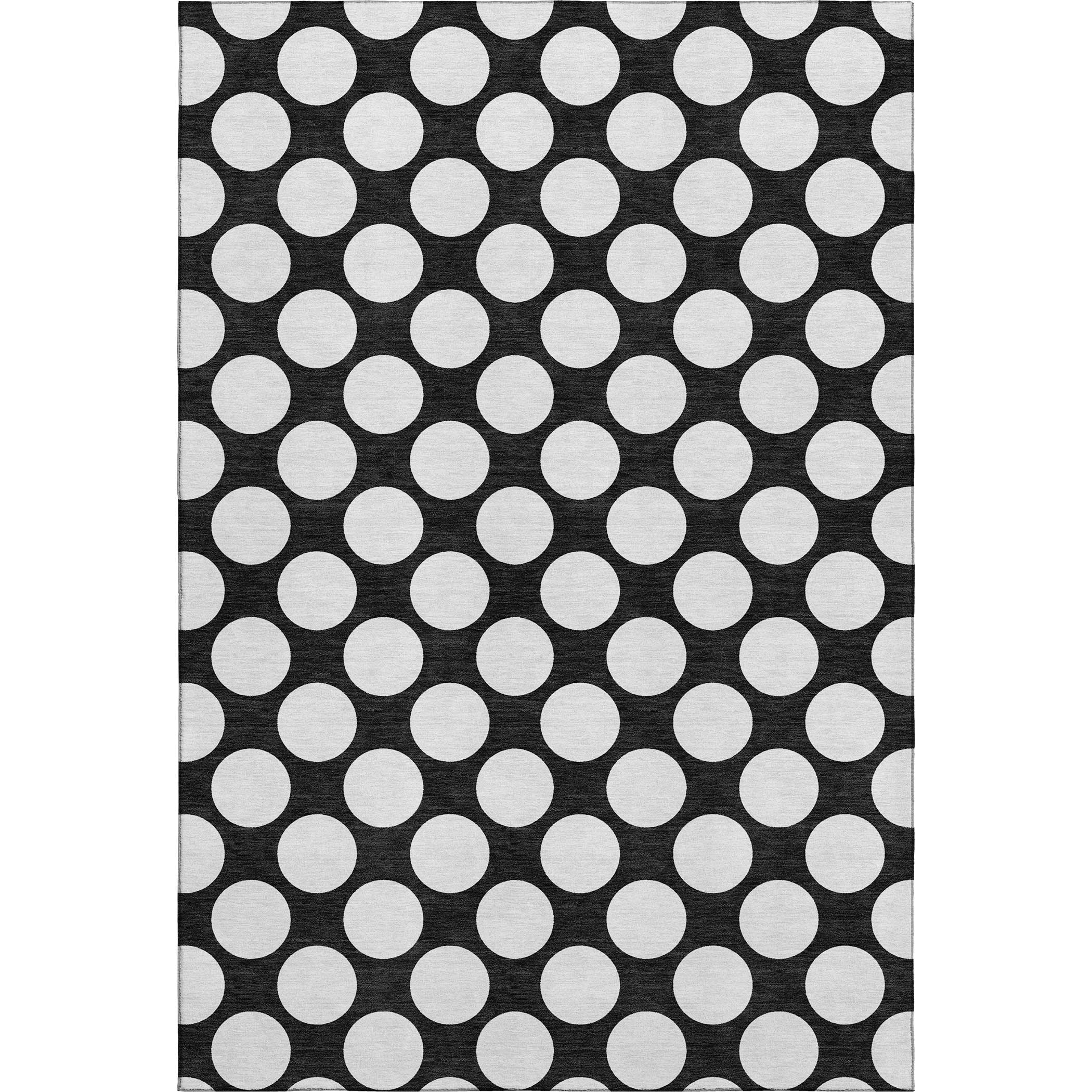 Luxury Washable Indoor/Outdoor Geometric TR13 Black Rug 2'6" x 3'10" #shape_Rectangle