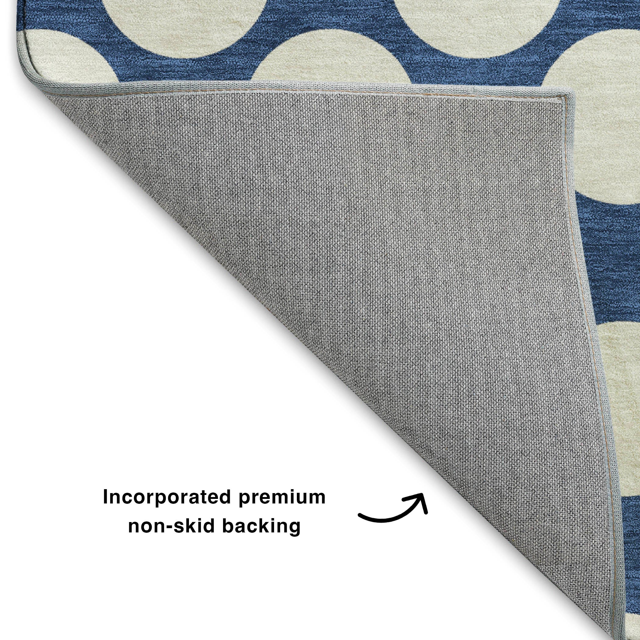 Luxury Washable Indoor/Outdoor Geometric TR13 Navy Blue Rug 1'8" x 2'6" #shape_Rectangle