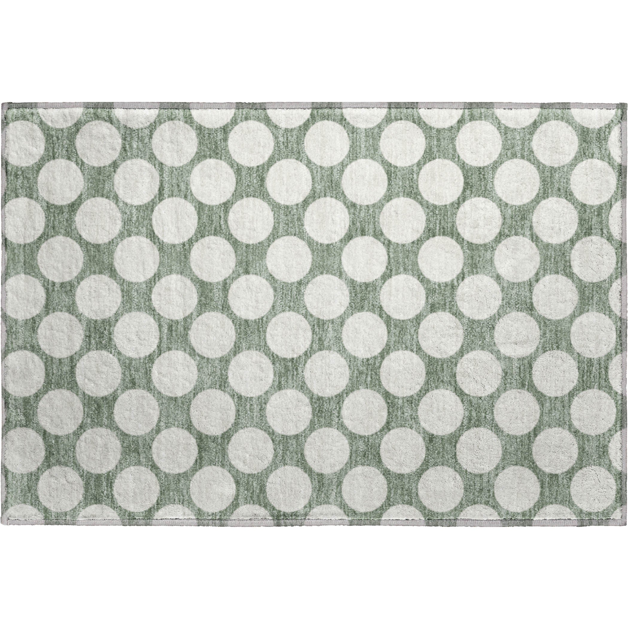 Luxury Washable Indoor/Outdoor Geometric TR13 Sage Green Rug 1'8" x 2'6" #shape_Rectangle