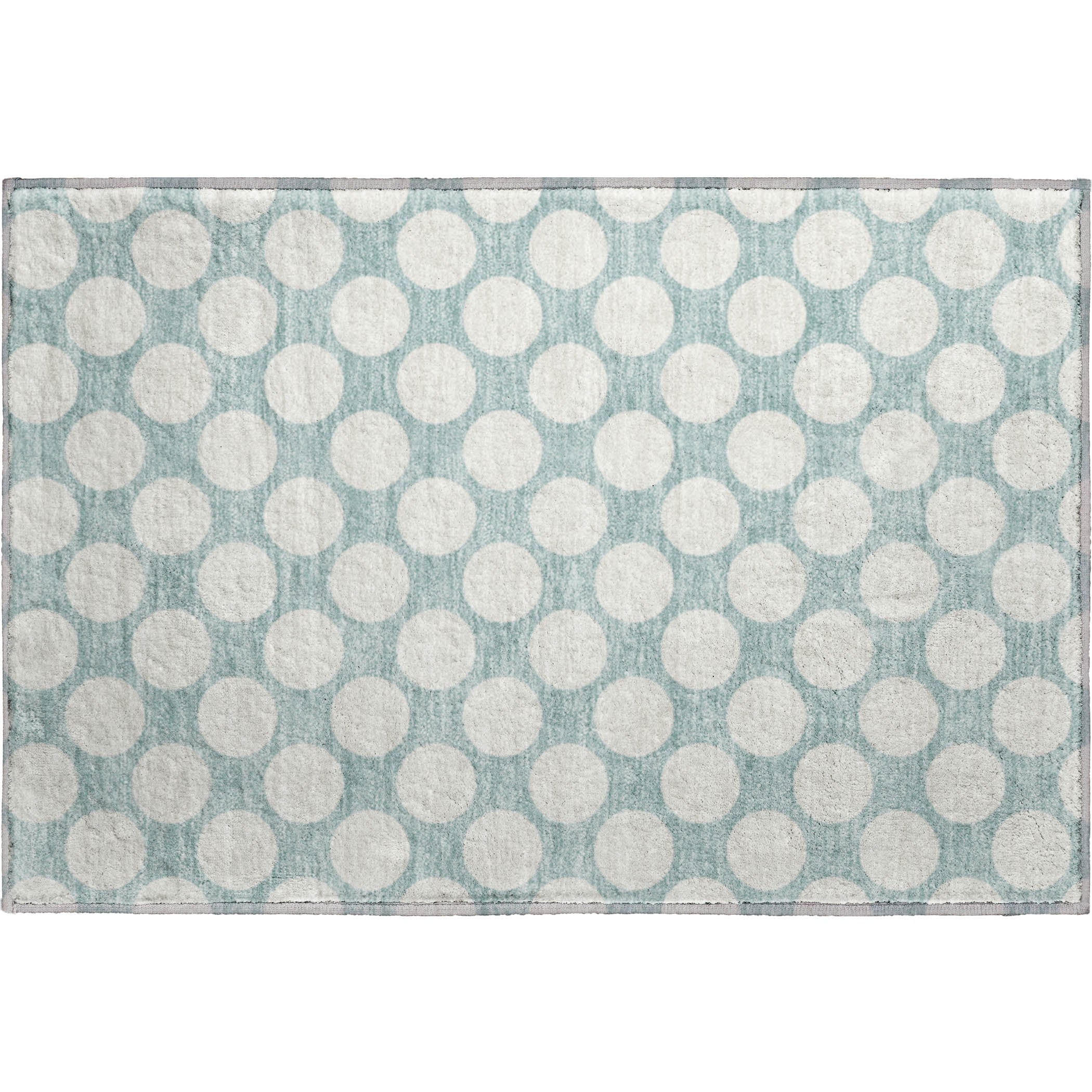 Luxury Washable Indoor/Outdoor Geometric TR13 Seafoam Blue Rug 1'8" x 2'6" #shape_Rectangle