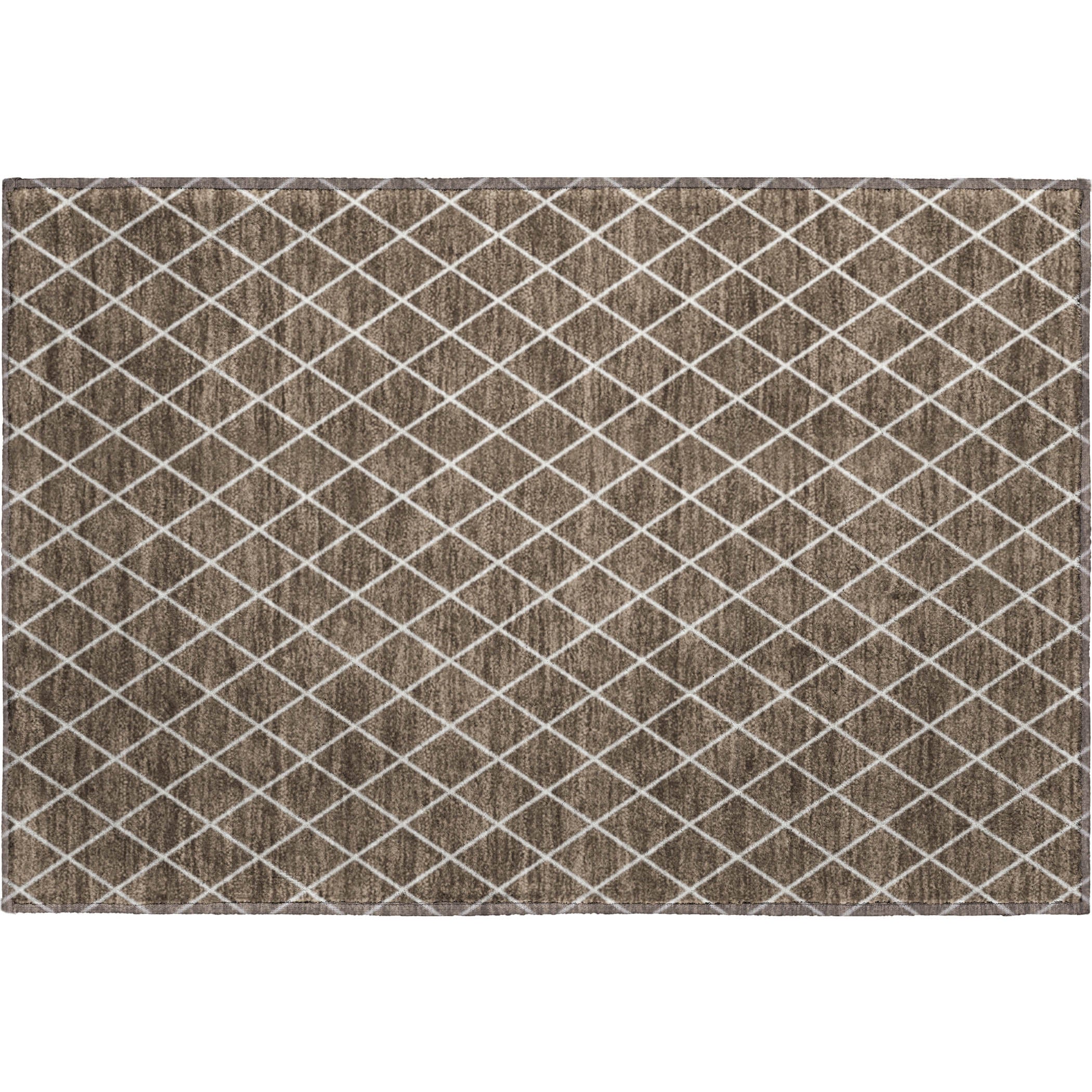 Luxury Washable Indoor/Outdoor Geometric TR15 Brown Rug 1'8" x 2'6" #shape_Rectangle