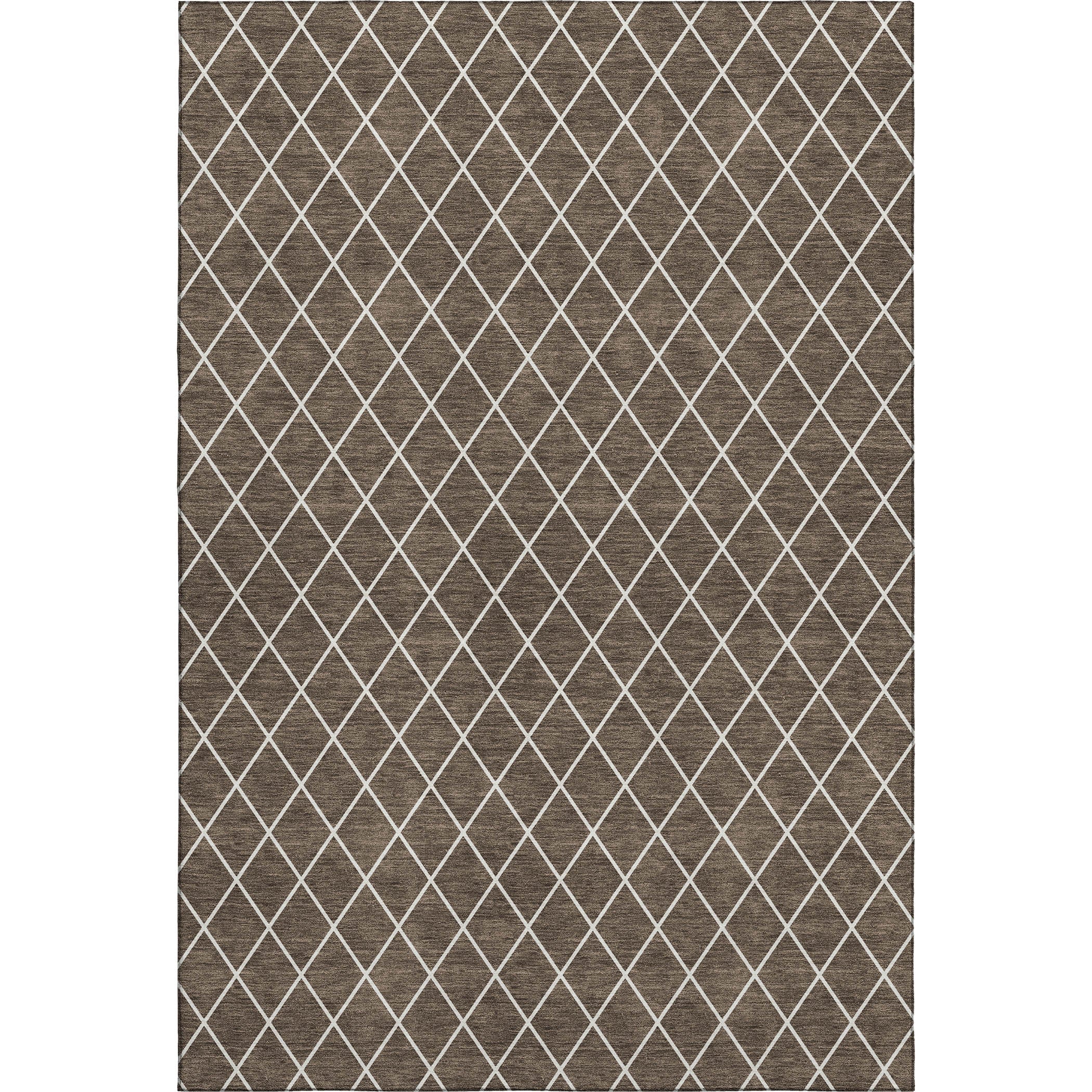 Luxury Washable Indoor/Outdoor Geometric TR15 Brown Rug 2'6" x 3'10" #shape_Rectangle