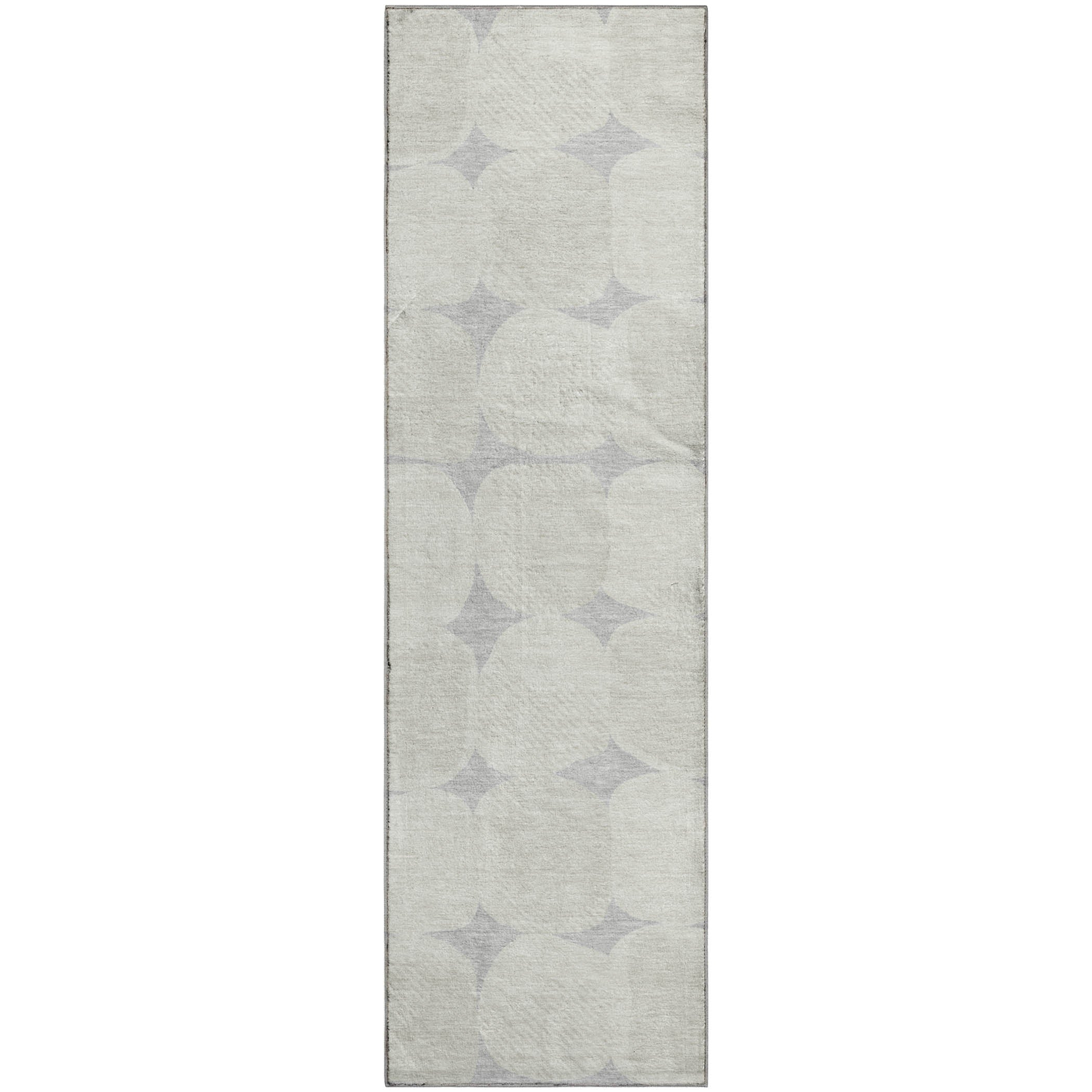 Luxury Washable Indoor/Outdoor Geometric TR16 Gray Rug 2'3" x 7'6" #shape_Runner