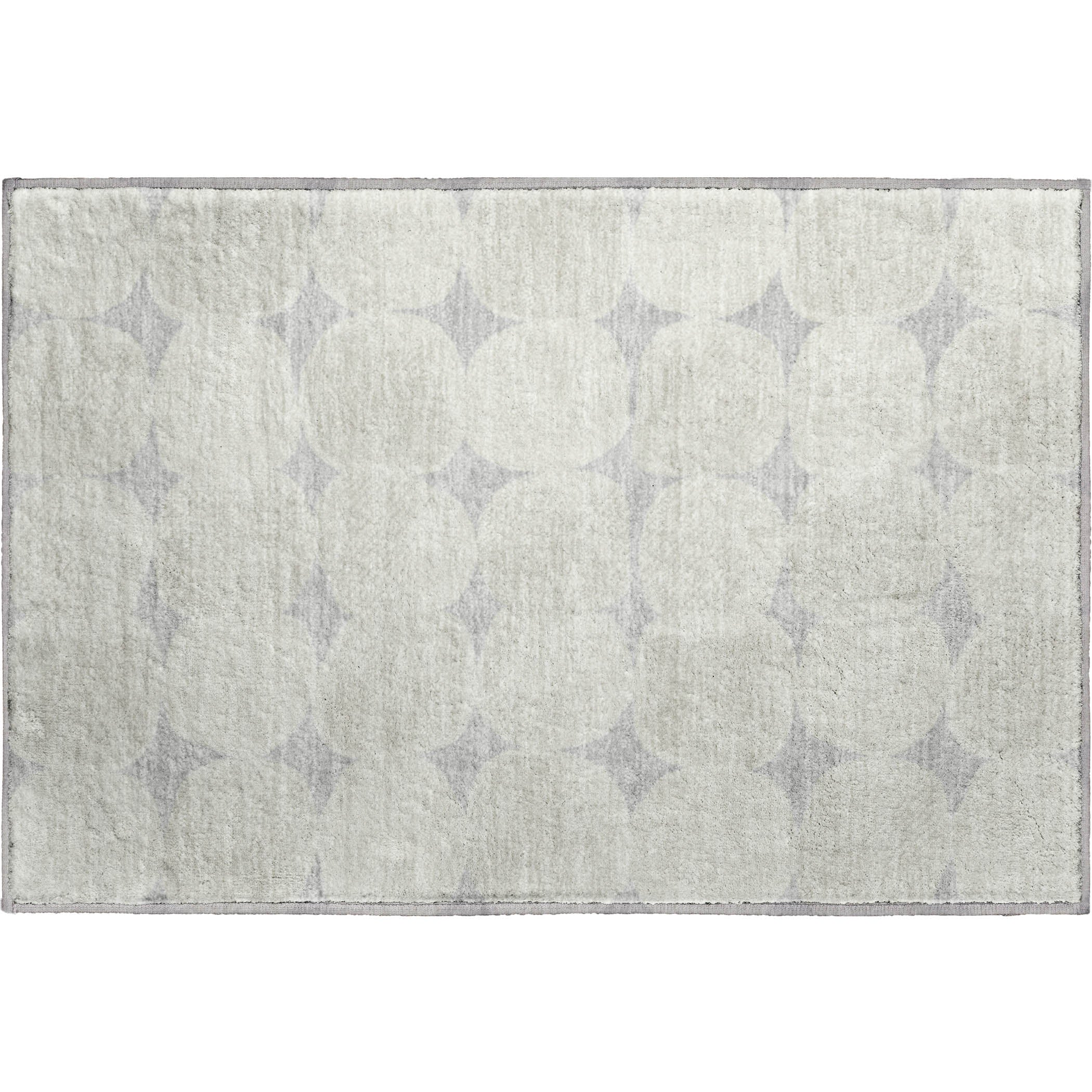 Luxury Washable Indoor/Outdoor Geometric TR16 Gray Rug 1'8" x 2'6" #shape_Rectangle