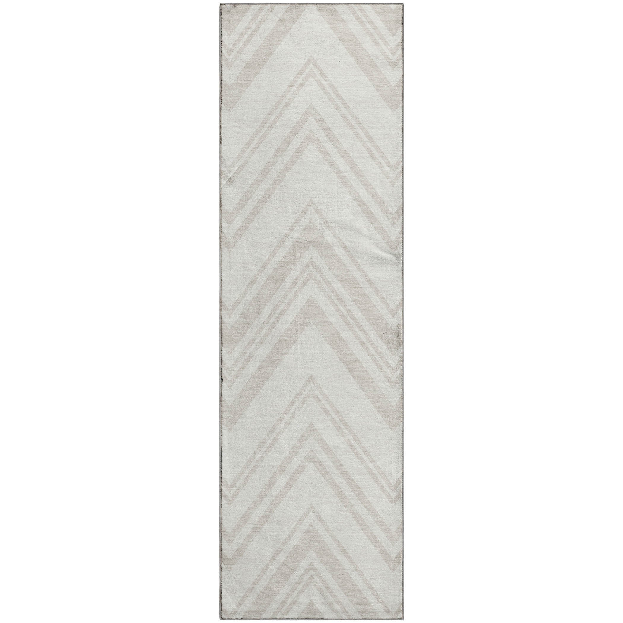 Luxury Washable Indoor/Outdoor Geometric TR17 Ivory Rug 2'3" x 7'6" #shape_Runner