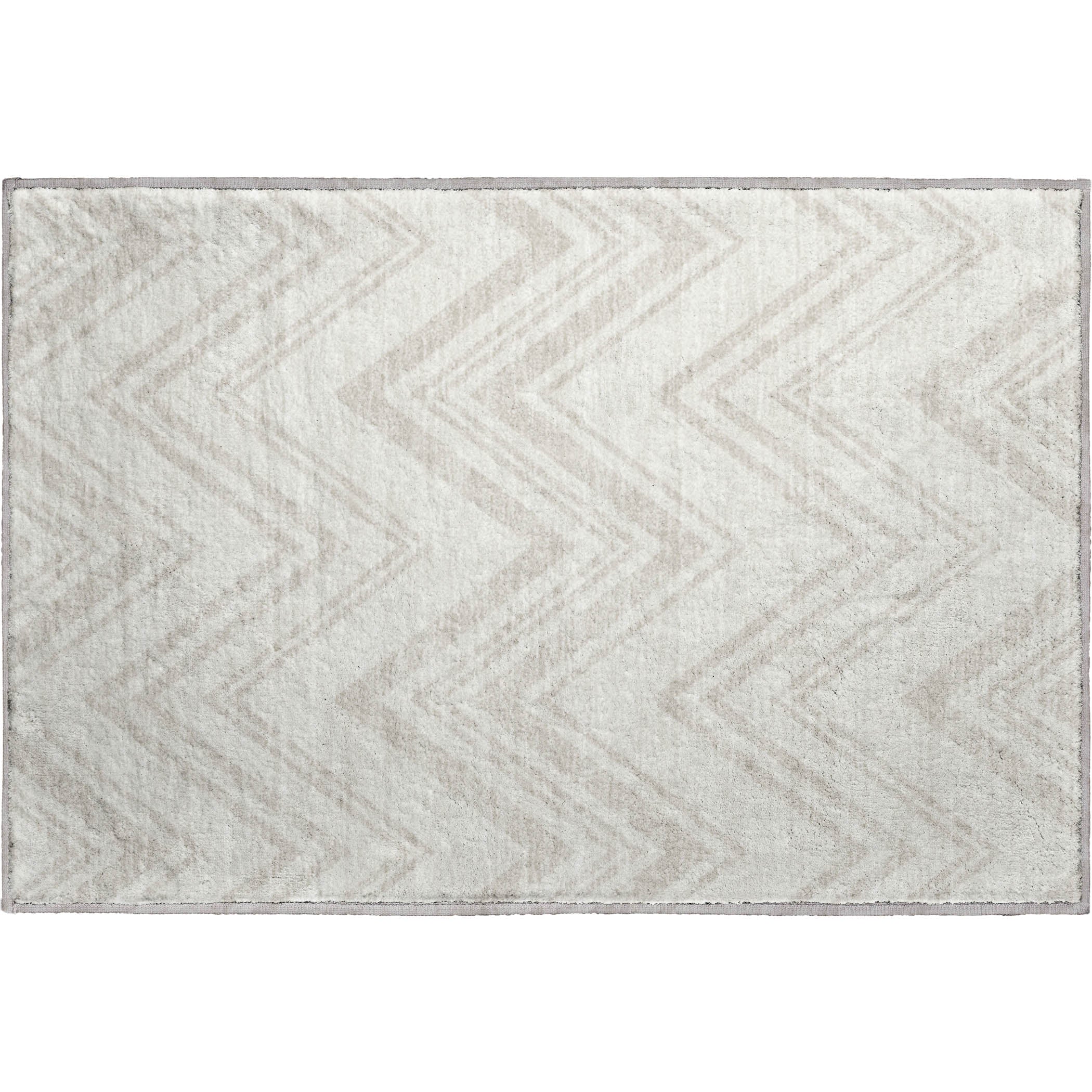 Luxury Washable Indoor/Outdoor Geometric TR17 Ivory Rug 1'8" x 2'6" #shape_Rectangle