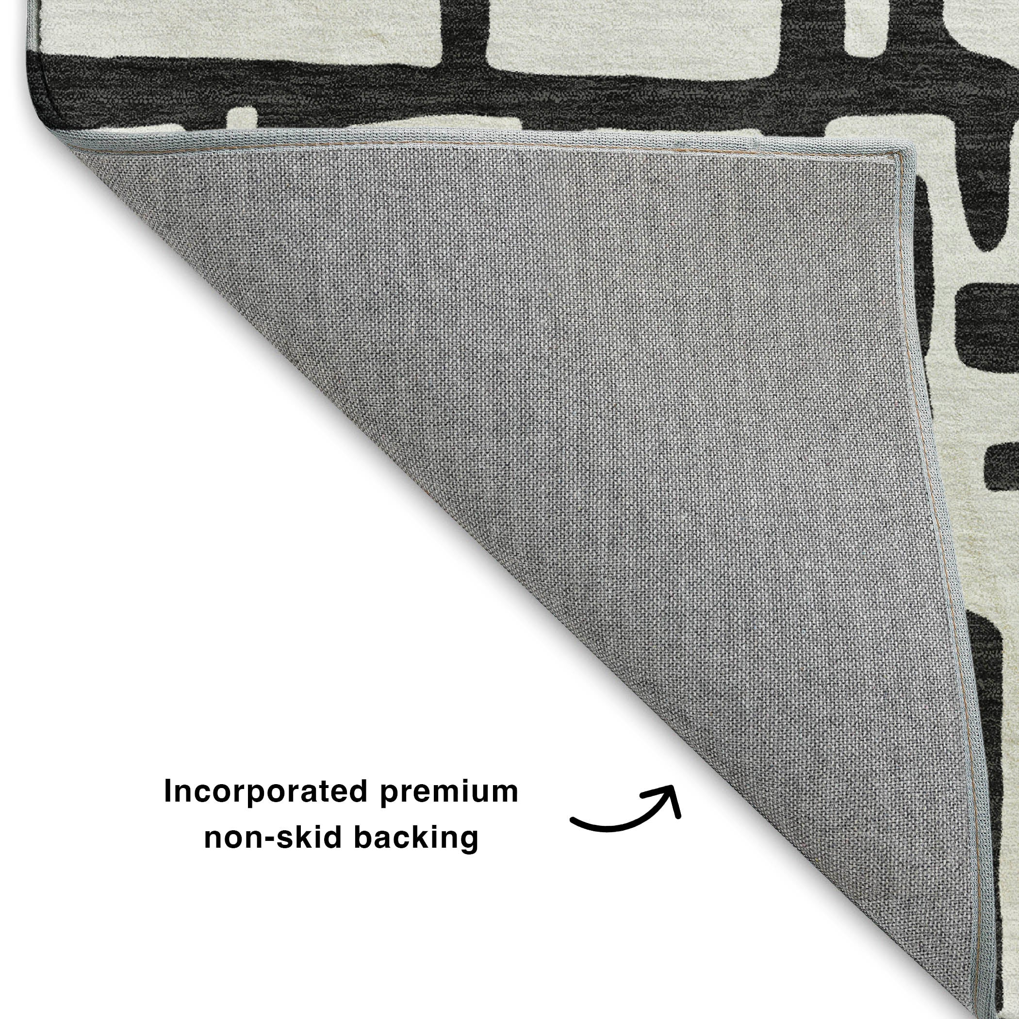 Luxury Washable Indoor/Outdoor Geometric TR1 Black Rug 1'8" x 2'6" #shape_Rectangle