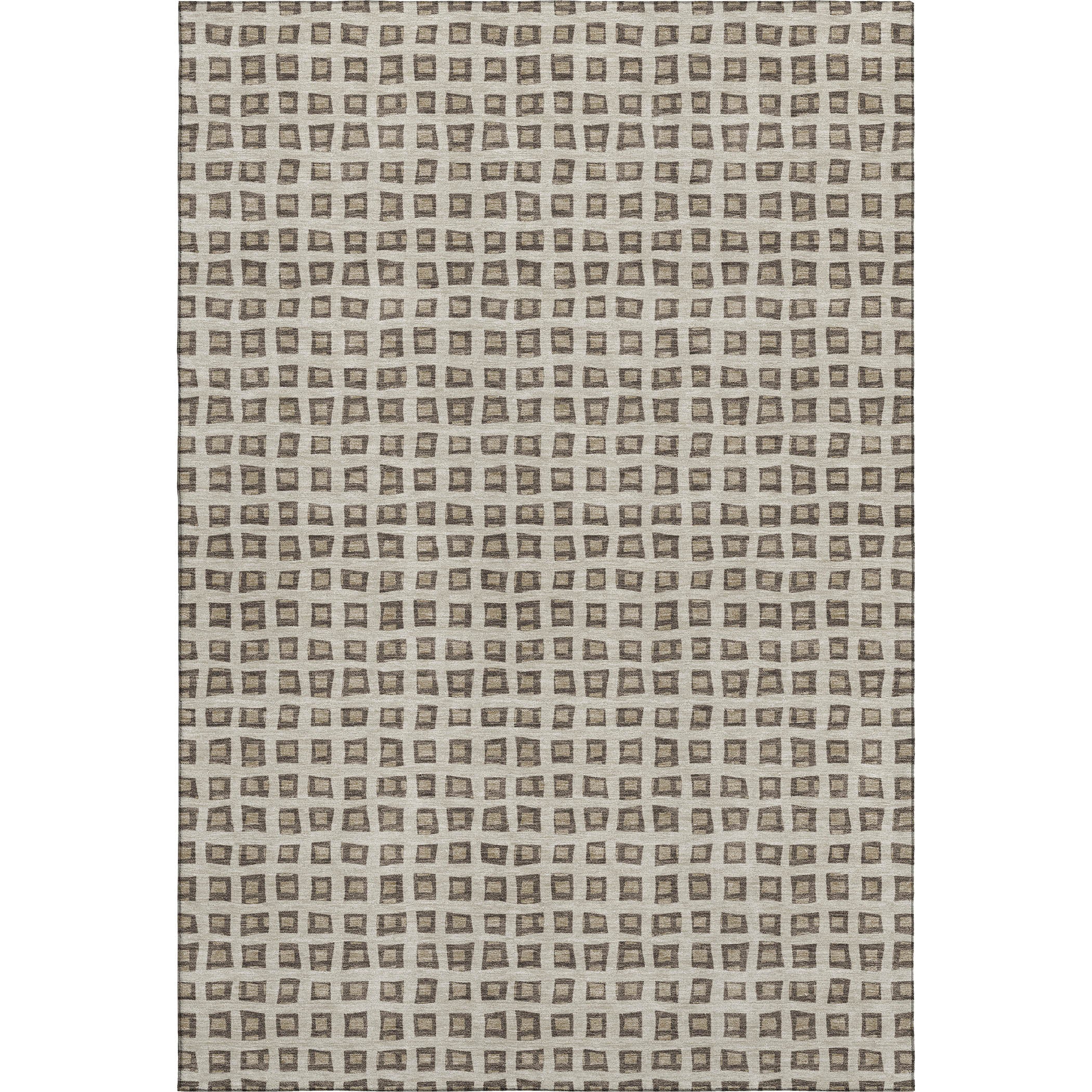Luxury Washable Indoor/Outdoor Geometric TR4 Brown Rug 2'6" x 3'10" #shape_Rectangle