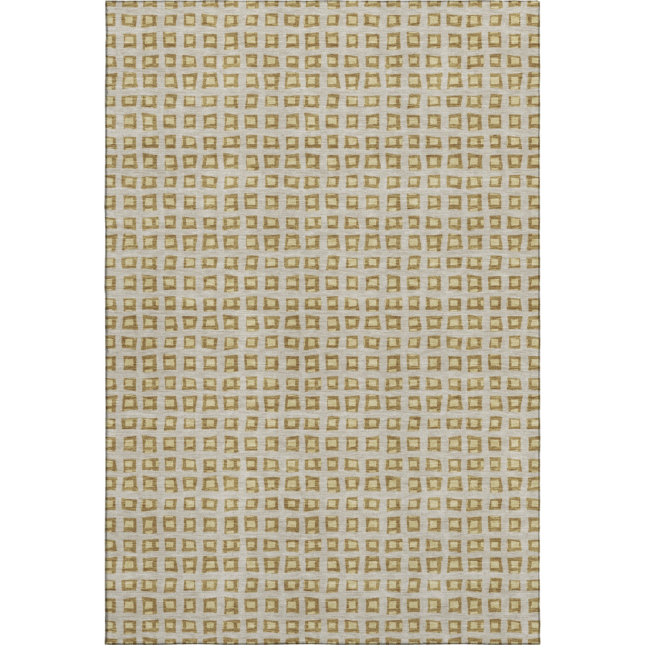 Luxury Washable Indoor/Outdoor Geometric TR4 Gold Rug 2'6" x 3'10" #shape_Rectangle