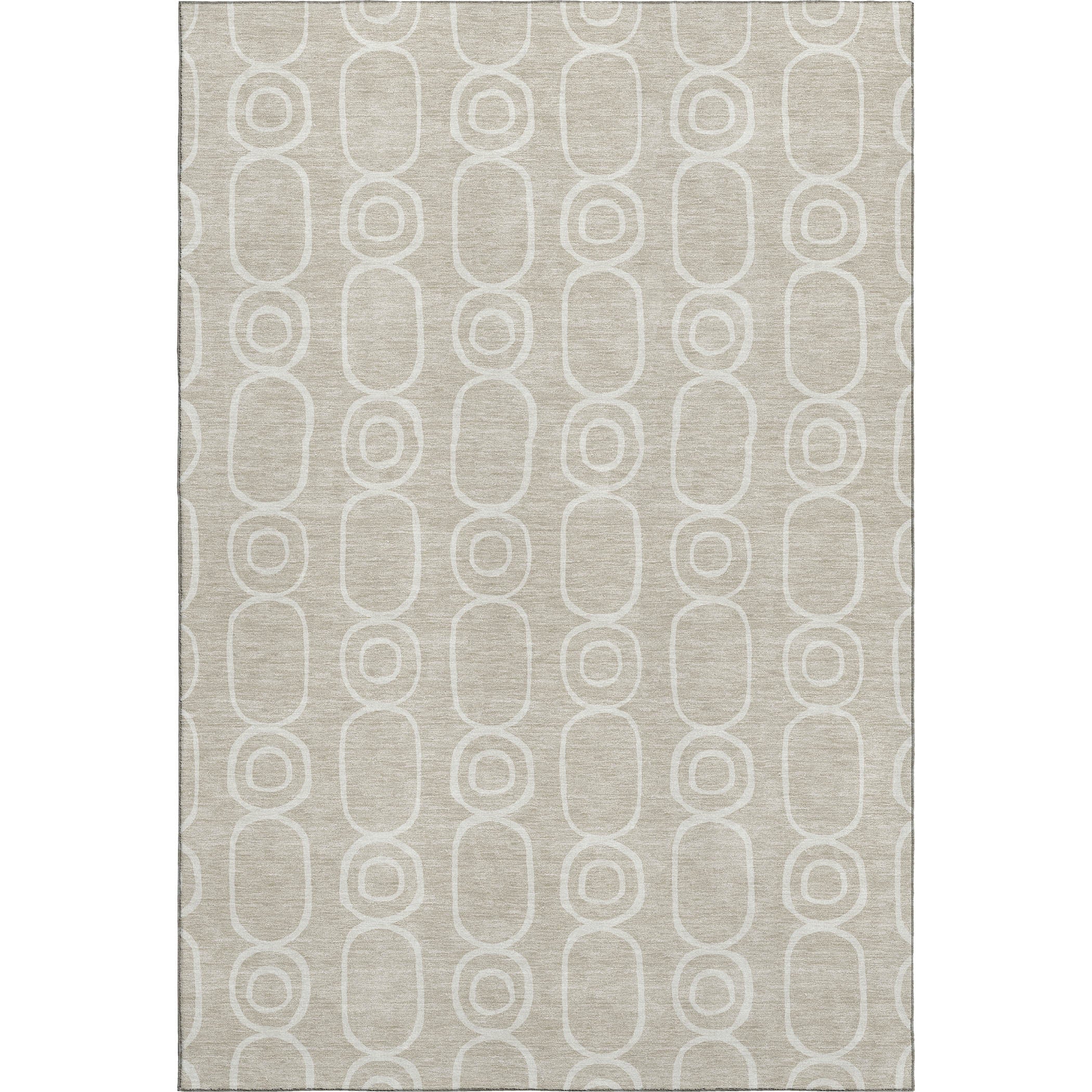 Luxury Washable Indoor/Outdoor Geometric TR6 Beige Brown Rug 2'6" x 3'10" #shape_Rectangle