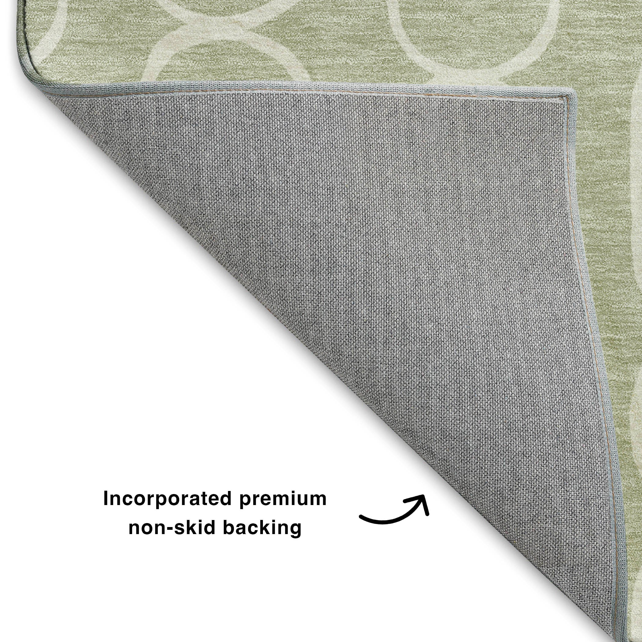 Luxury Washable Indoor/Outdoor Geometric TR6 Celery Green Rug 1'8" x 2'6" #shape_Rectangle