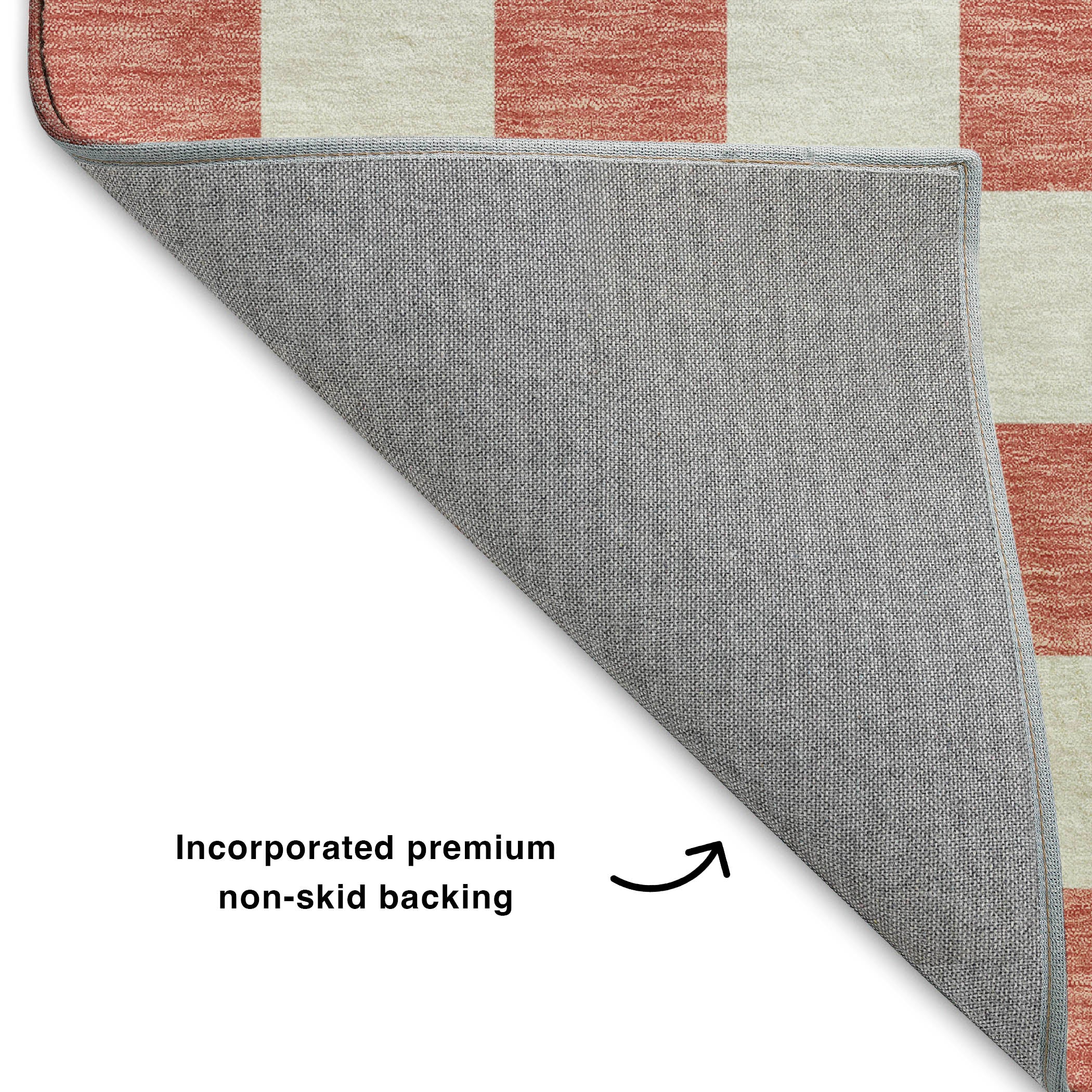 Luxury Washable Indoor/Outdoor Geometric TR7 Coral Orange Rug 1'8" x 2'6" #shape_Rectangle