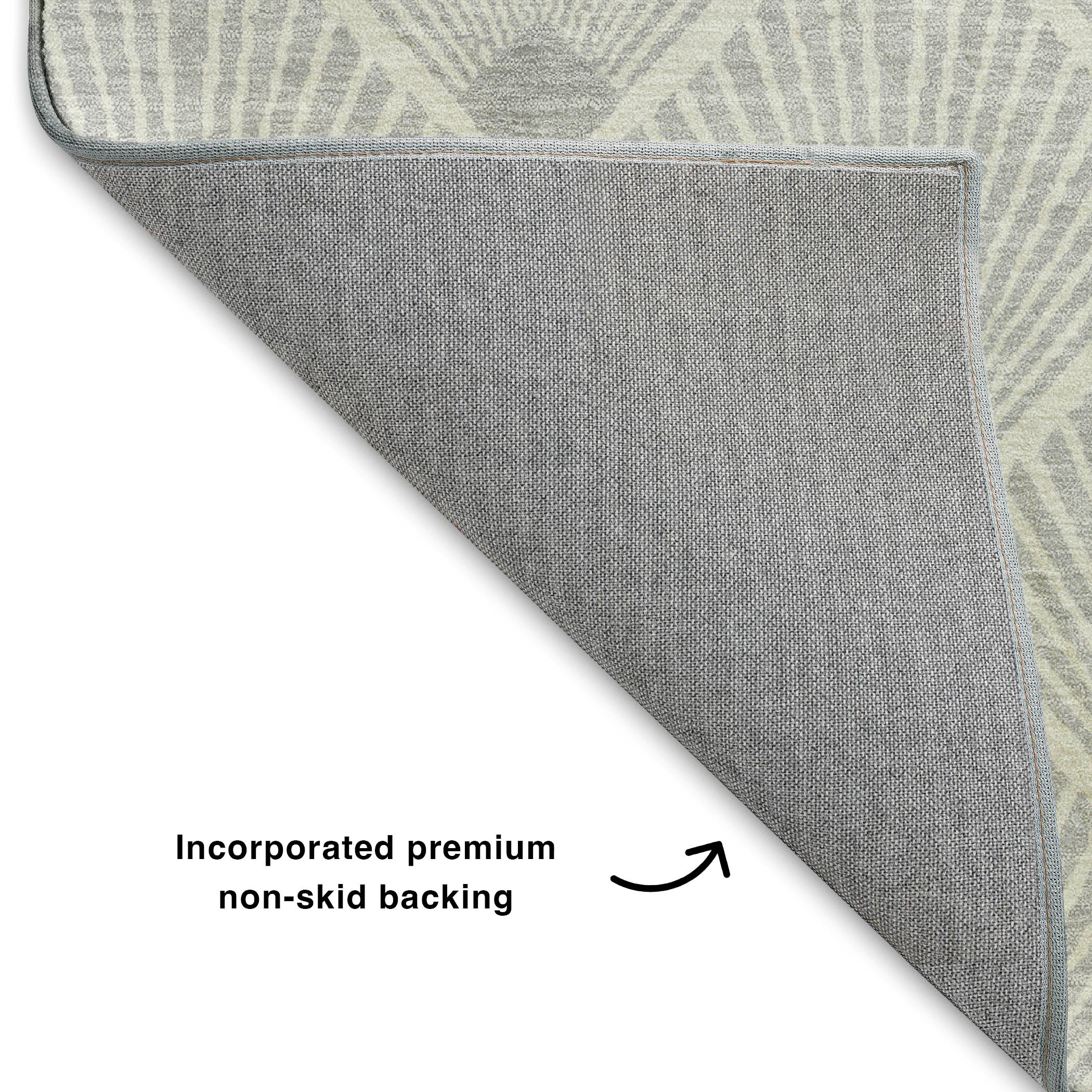Luxury Washable Indoor/Outdoor Geometric TR9 Silver Gray Rug 1'8" x 2'6" #shape_Rectangle