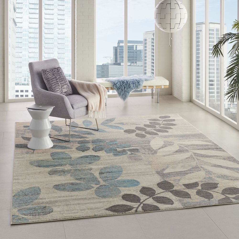Tranquil TRA01 Ivory/Light Blue Rugs #color_ivory/light blue