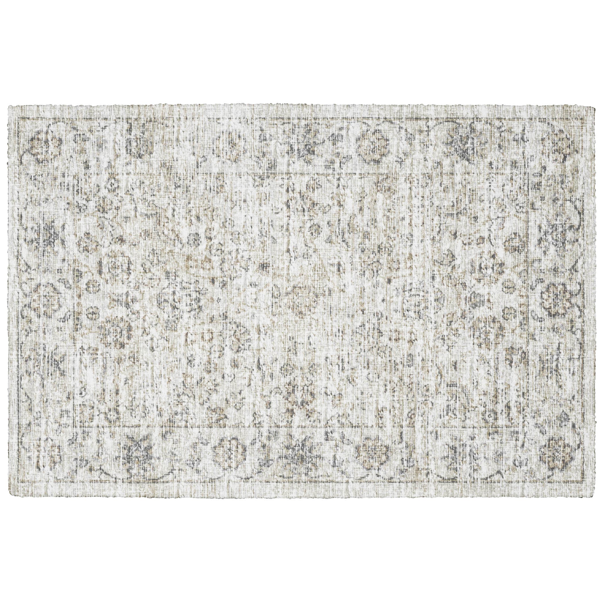 Indoor/Outdoor Traditional TU3 Ivory Rug 1'8" x 2'6" #shape_Rectangle