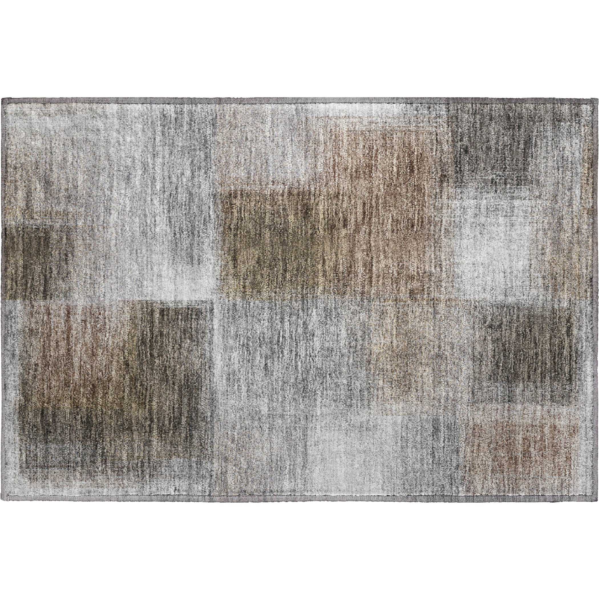 Luxury Washable Indoor/Outdoor Transitional TV10 Pewter Gray Rug 1'8" x 2'6" #shape_Rectangle