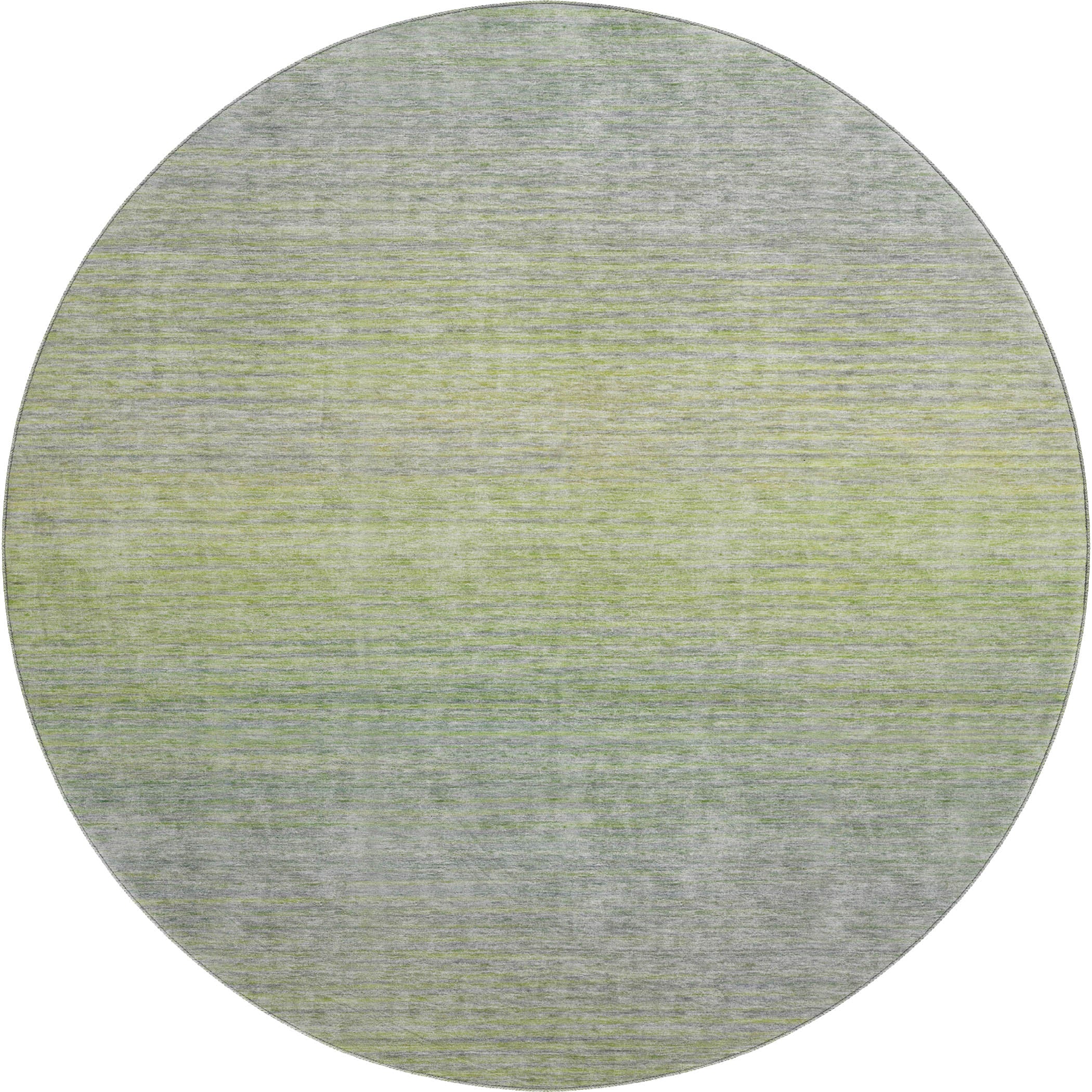 Luxury Washable Indoor/Outdoor Transitional TV11 Aloe Green Rug 8' x 8' #shape_Round