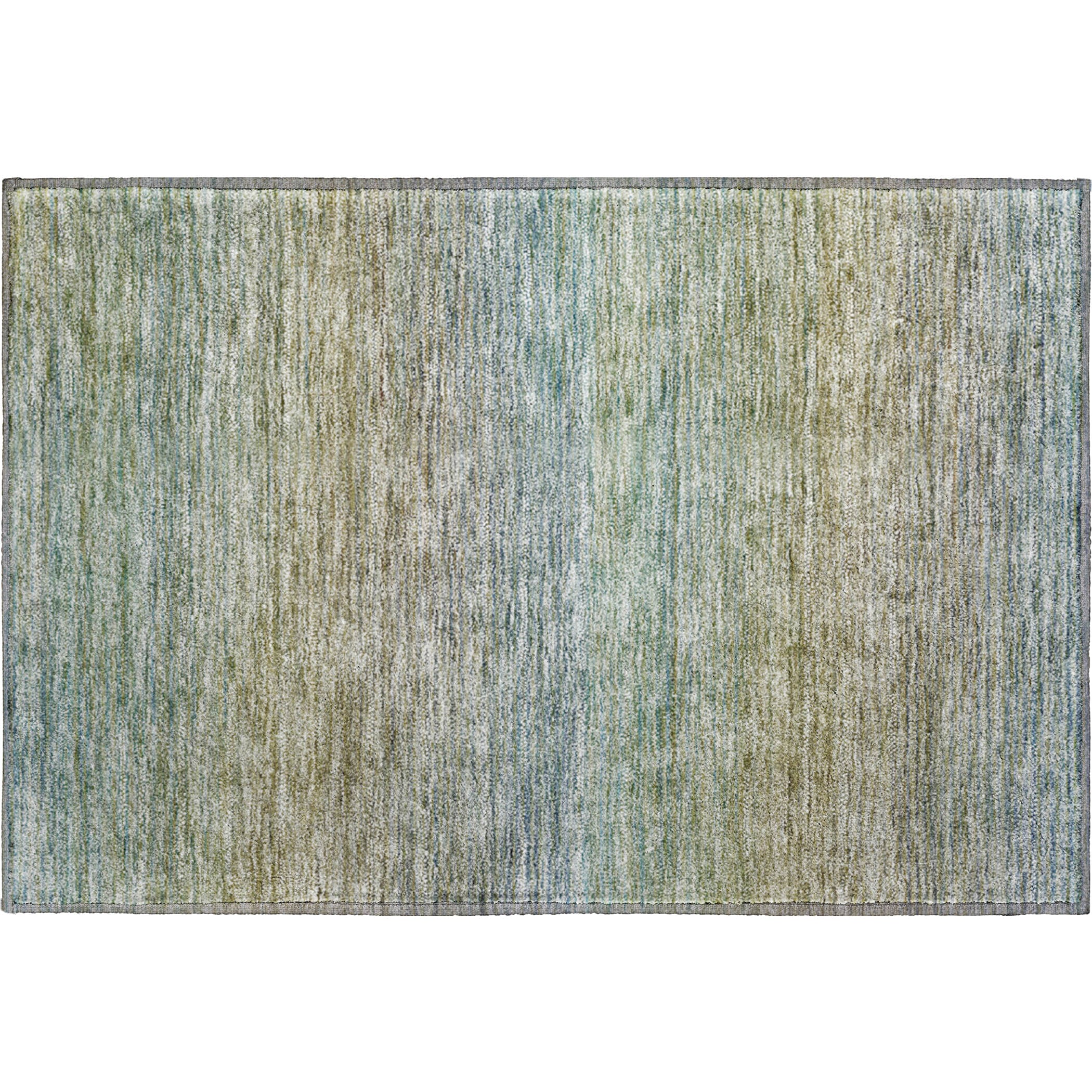 Luxury Washable Indoor/Outdoor Transitional TV11 Blue Rug 1'8" x 2'6" #shape_Rectangle