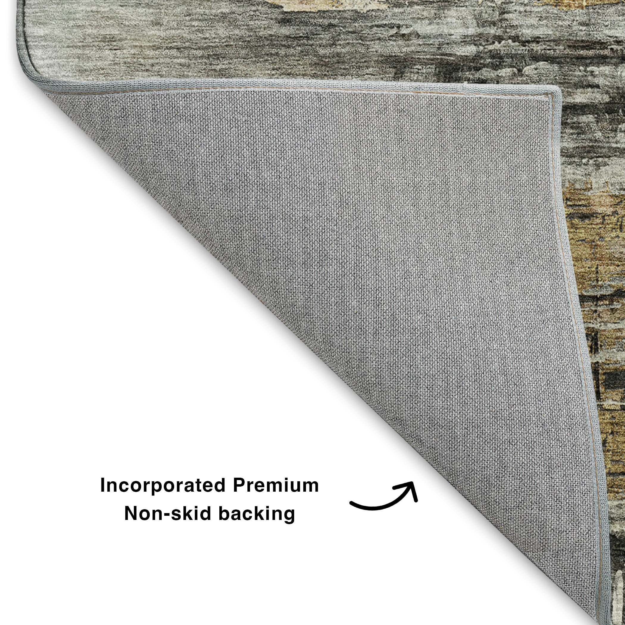 Luxury Washable Indoor/Outdoor Transitional TV14 Gray Rug 1'8" x 2'6" #shape_Rectangle