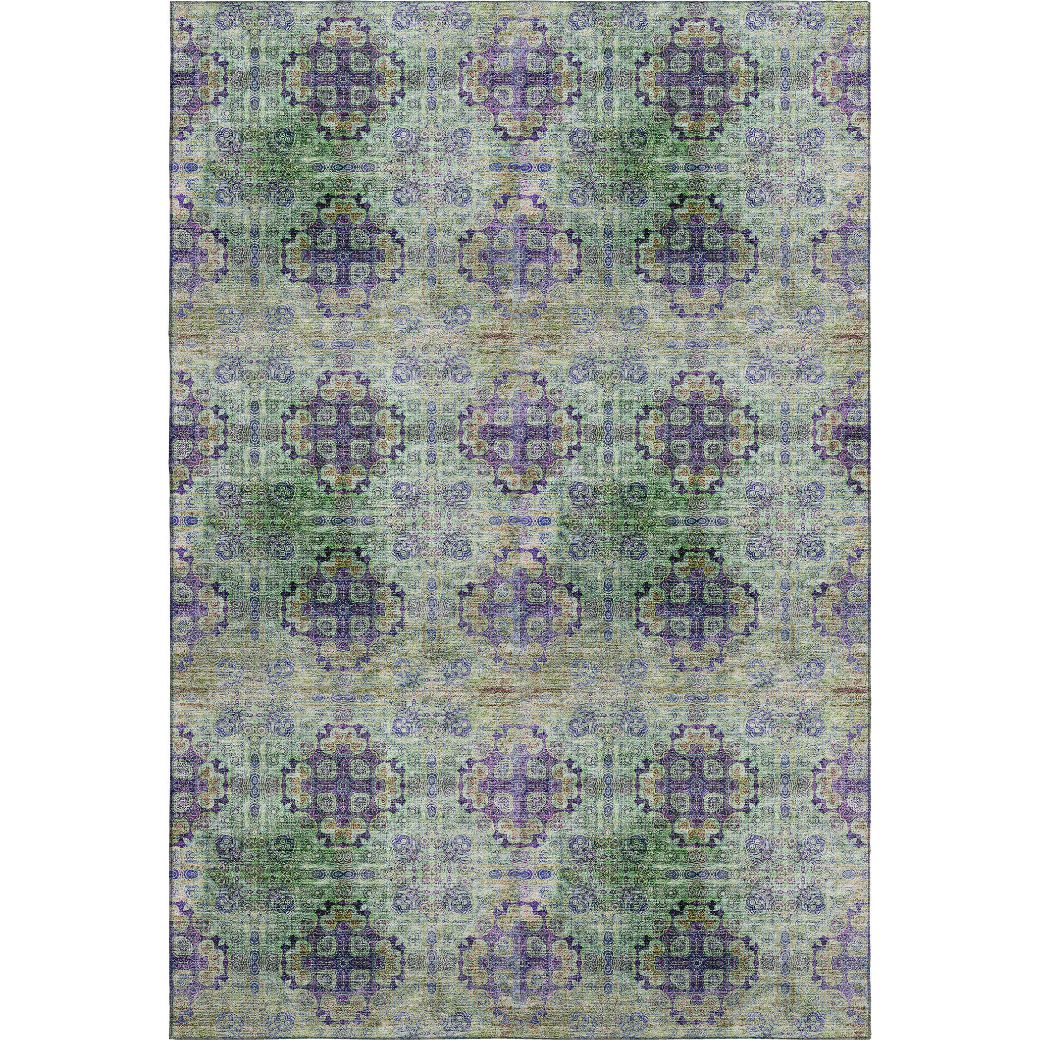 Luxury Washable Indoor/Outdoor Transitional TV16 Purple Rug 2'6" x 3'10" #shape_Rectangle