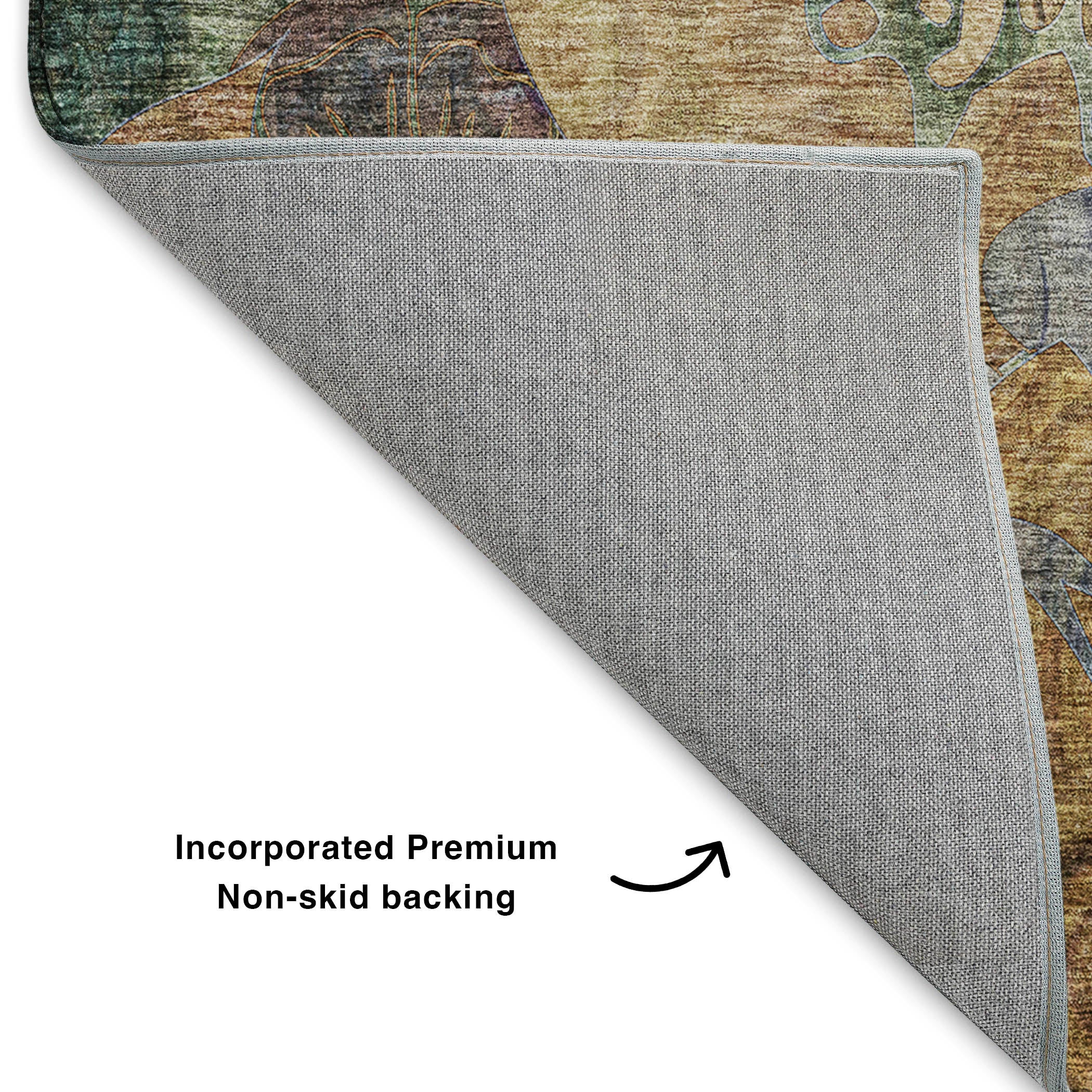 Luxury Washable Indoor/Outdoor Transitional TV17 Beige Ivory Rug 1'8" x 2'6" #shape_Rectangle