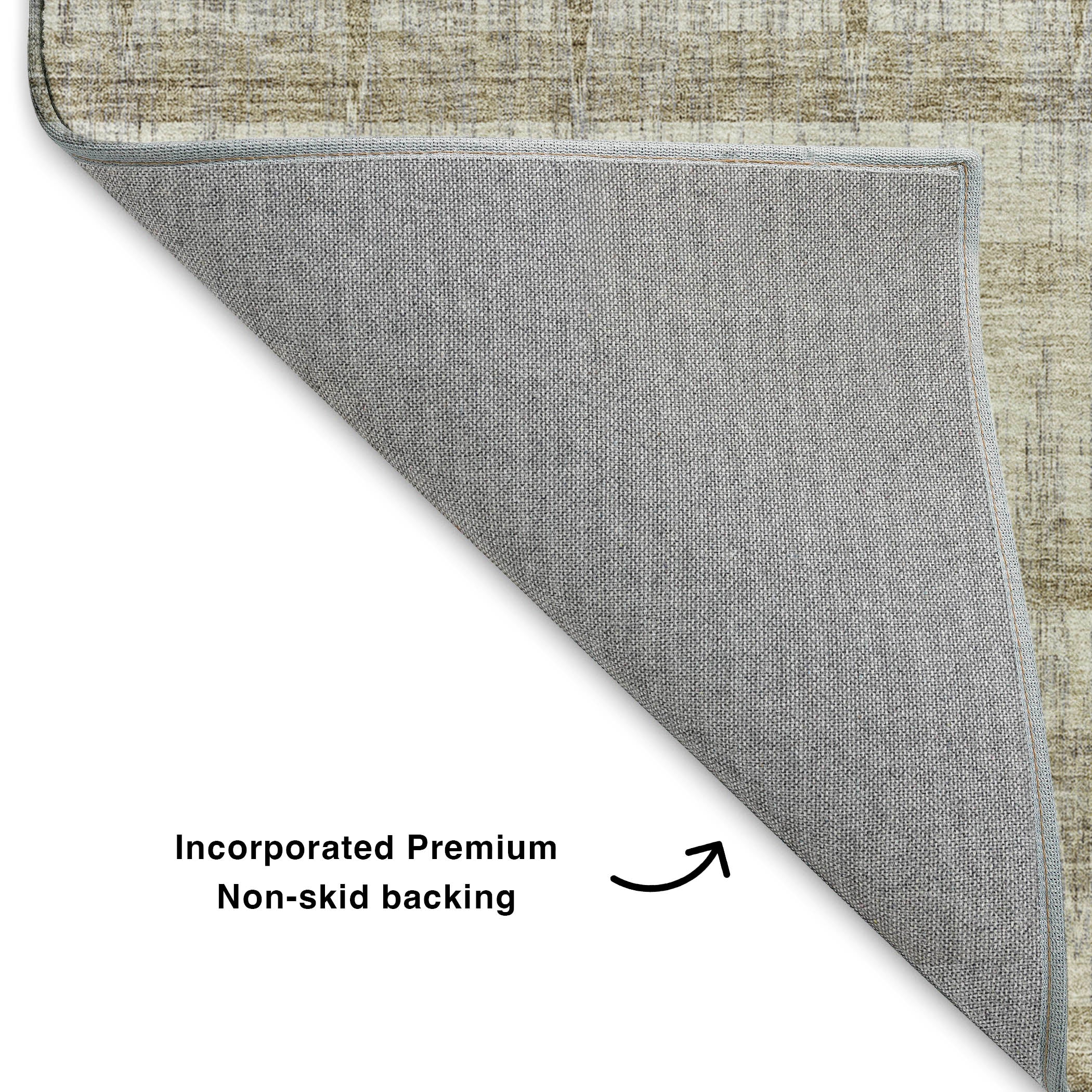 Luxury Washable Indoor/Outdoor Transitional TV19 Taupe Brown Rug 1'8" x 2'6" #shape_Rectangle