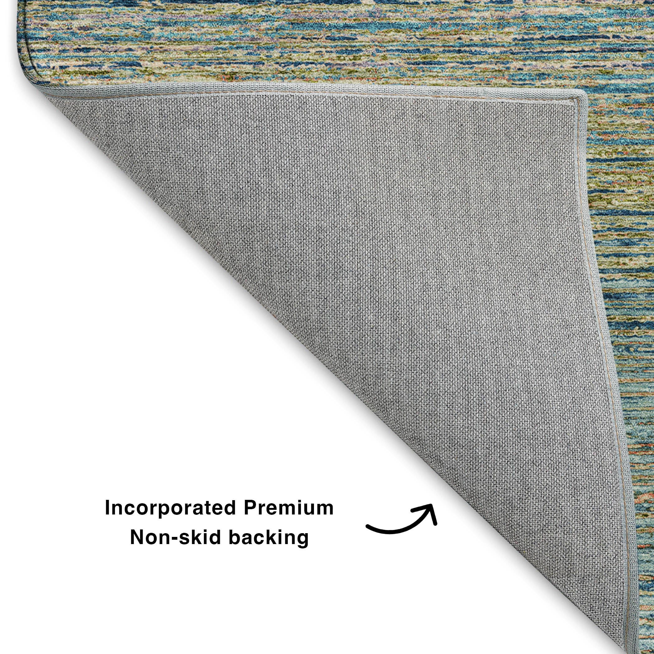Luxury Washable Indoor/Outdoor Transitional TV1 Denim Blue Rug 1'8" x 2'6" #shape_Rectangle