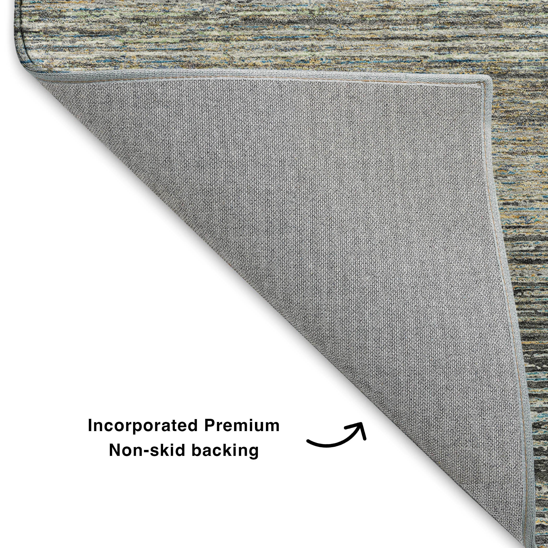 Luxury Washable Indoor/Outdoor Transitional TV1 Granite Gray Rug 1'8" x 2'6" #shape_Rectangle