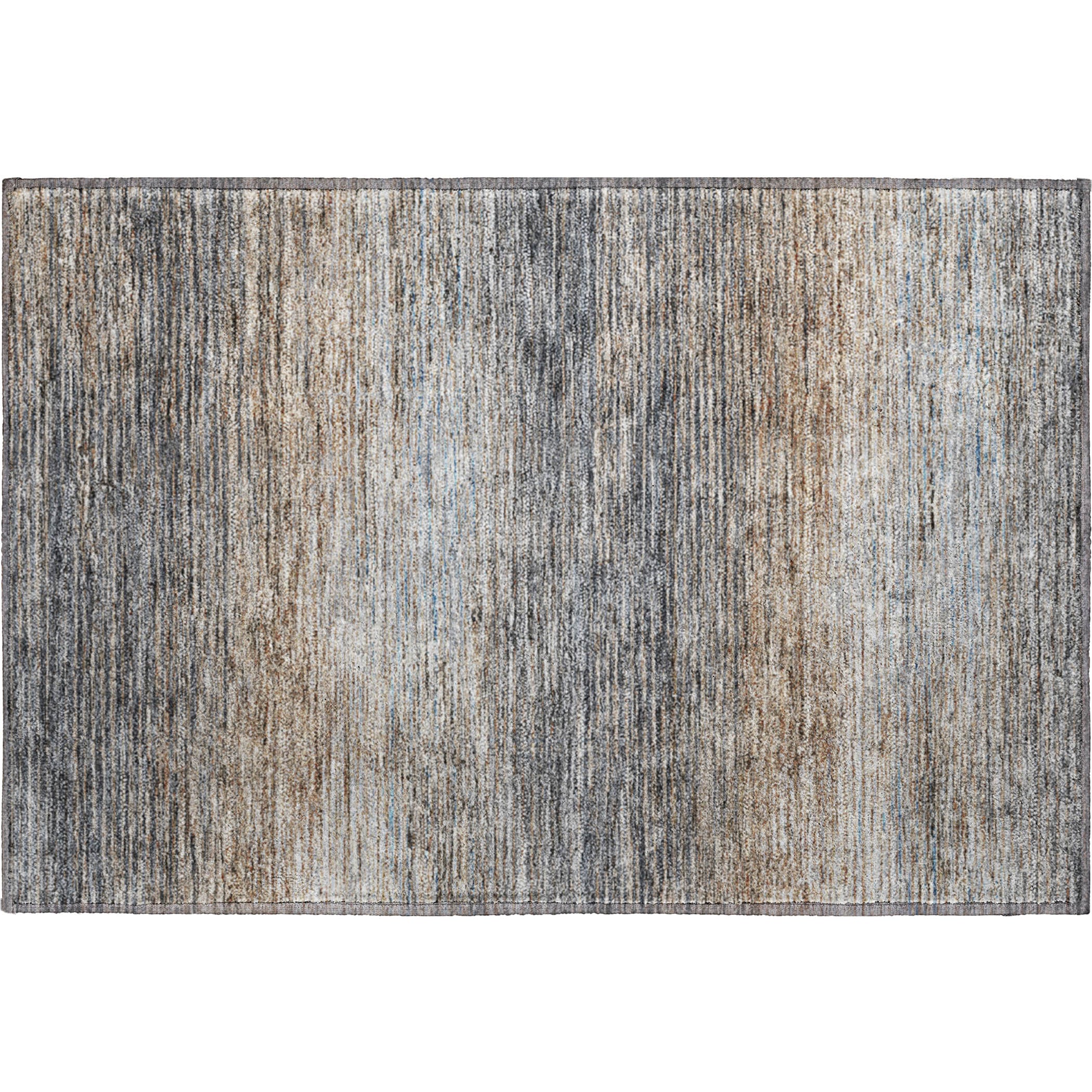 Luxury Washable Indoor/Outdoor Transitional TV1 Pewter Gray Rug 1'8" x 2'6" #shape_Rectangle