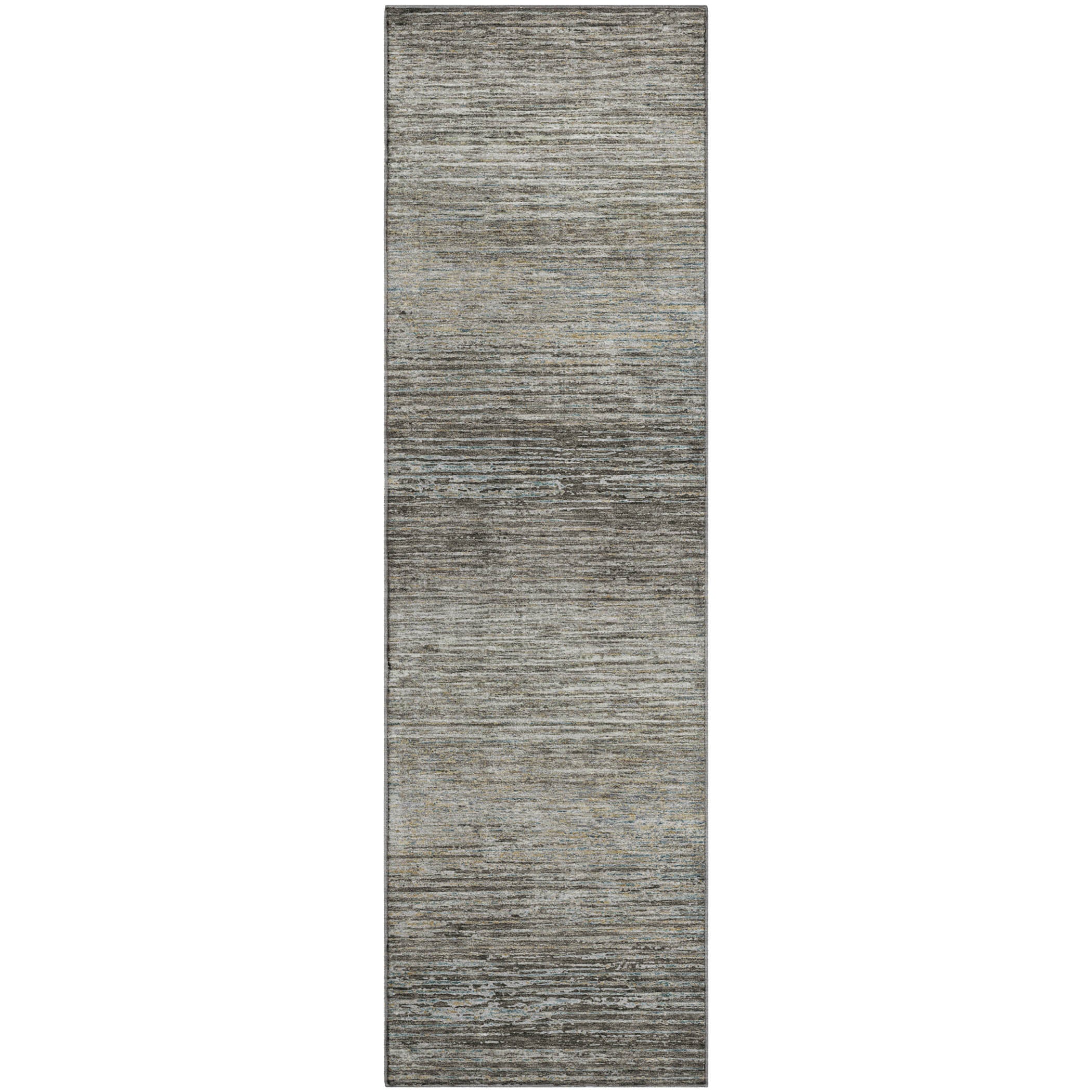 Luxury Washable Indoor/Outdoor Transitional TV1 Taupe Brown Rug 2'3" x 7'6" #shape_Runner