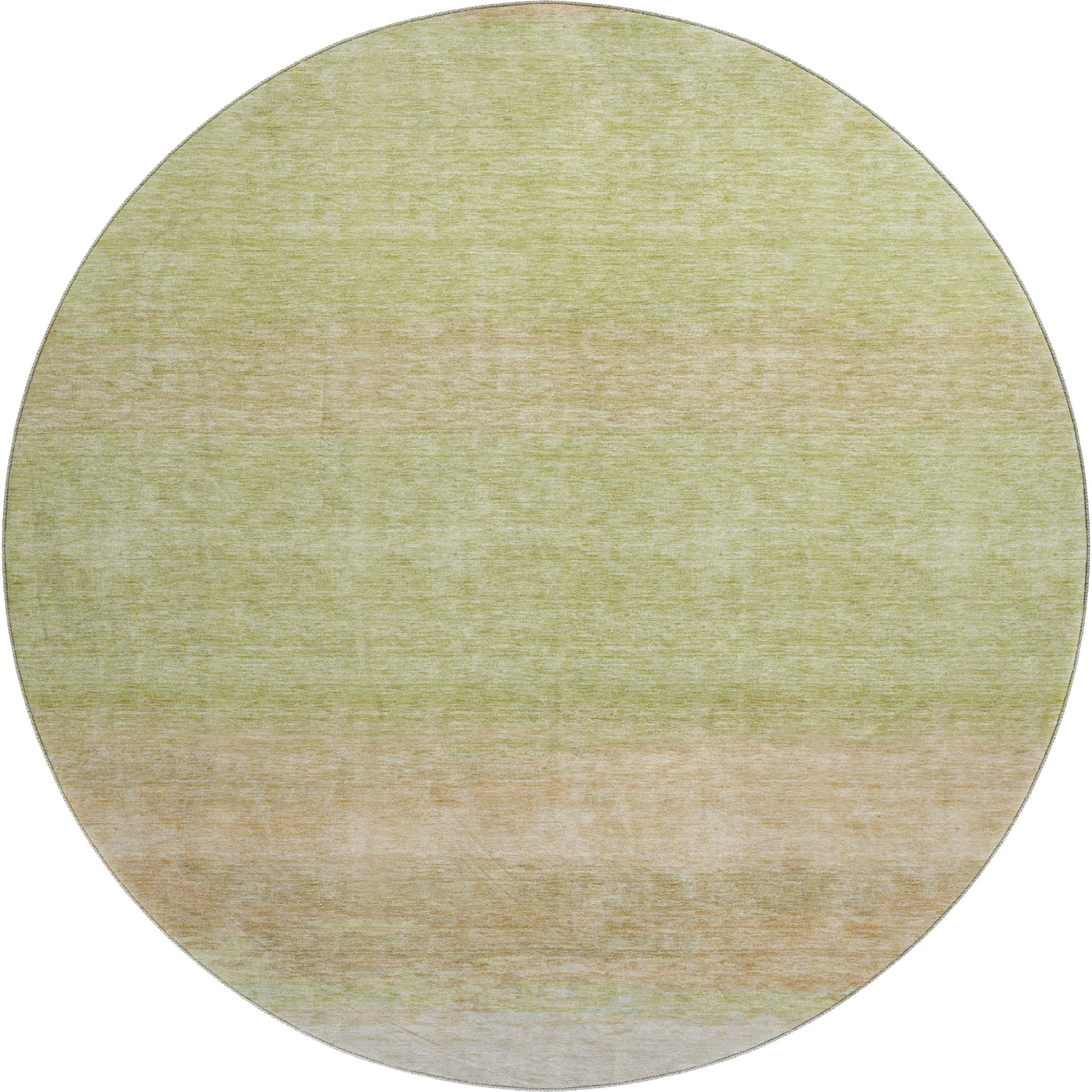 Luxury Washable Indoor/Outdoor Transitional TV2 Aloe Green Rug 8' x 8' #shape_Round