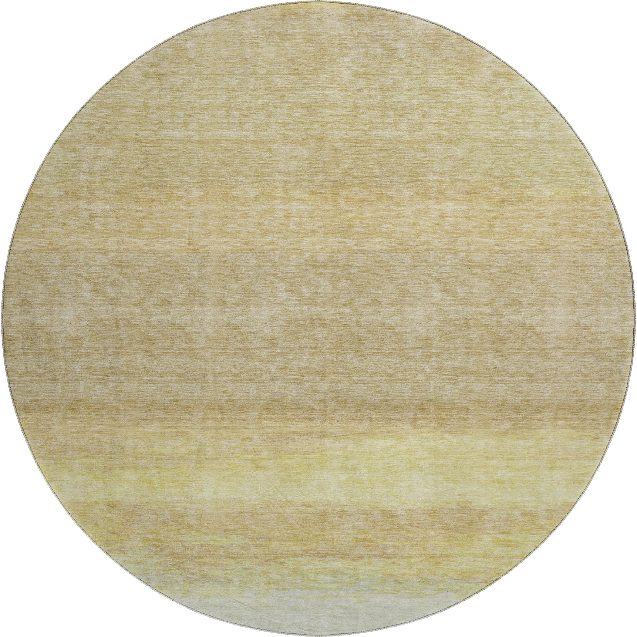 Luxury Washable Indoor/Outdoor Transitional TV2 Tan Brown Rug 8' x 8' #shape_Round