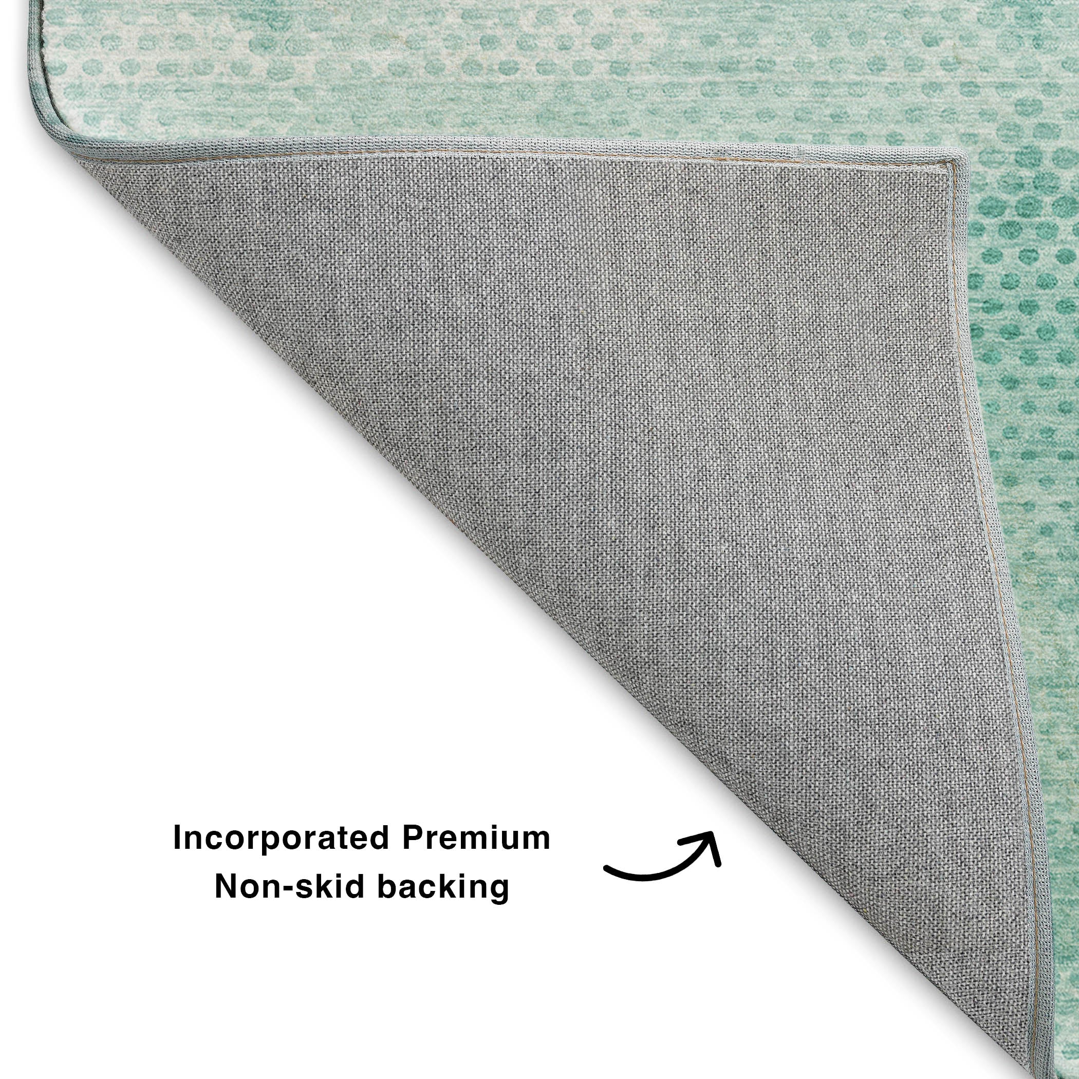 Luxury Washable Indoor/Outdoor Transitional TV4 Teal Rug 1'8" x 2'6" #shape_Rectangle