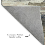 Luxury Washable Indoor/Outdoor Transitional TV8 Black Rug 1'8" x 2'6" #shape_Rectangle