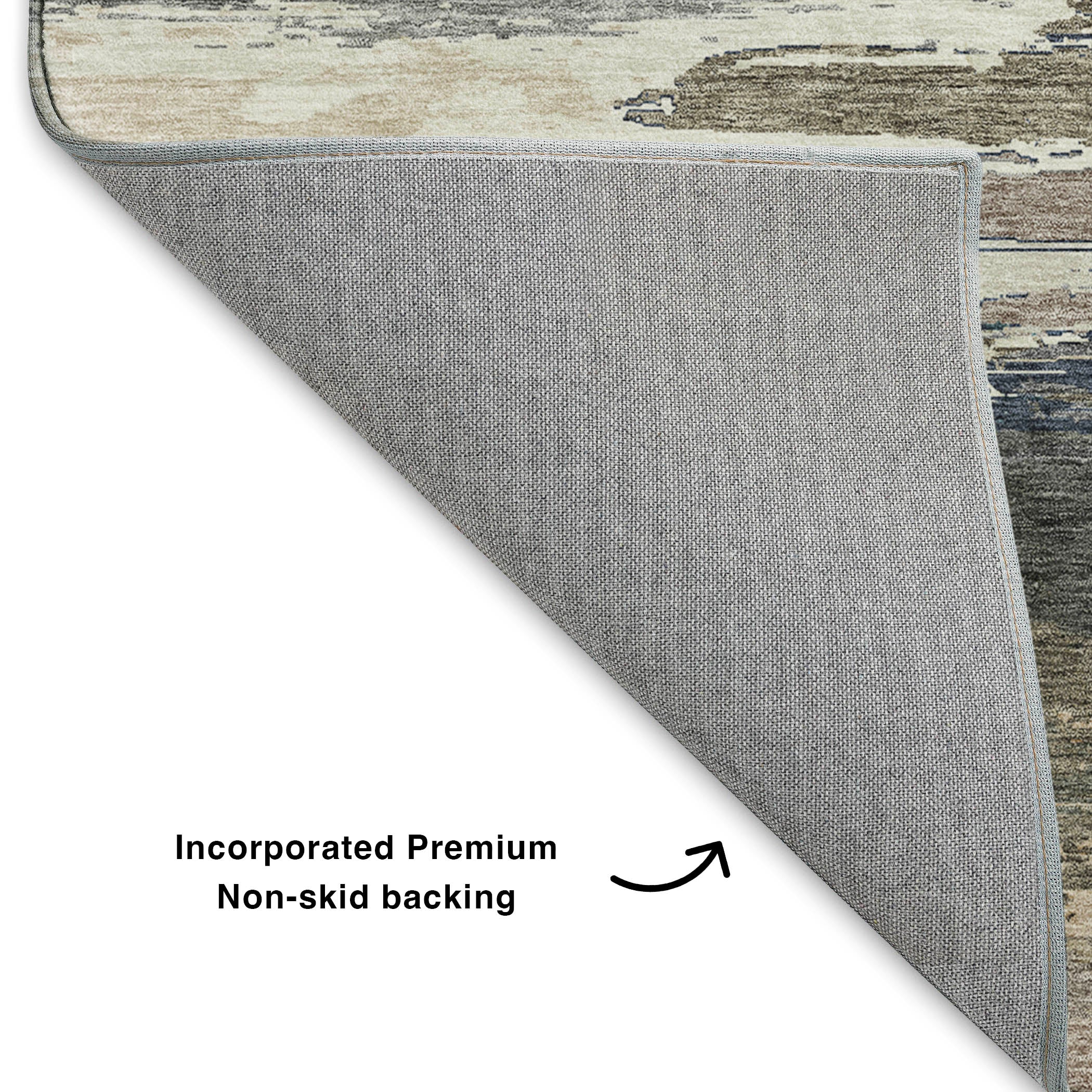 Luxury Washable Indoor/Outdoor Transitional TV8 Black Rug 1'8" x 2'6" #shape_Rectangle