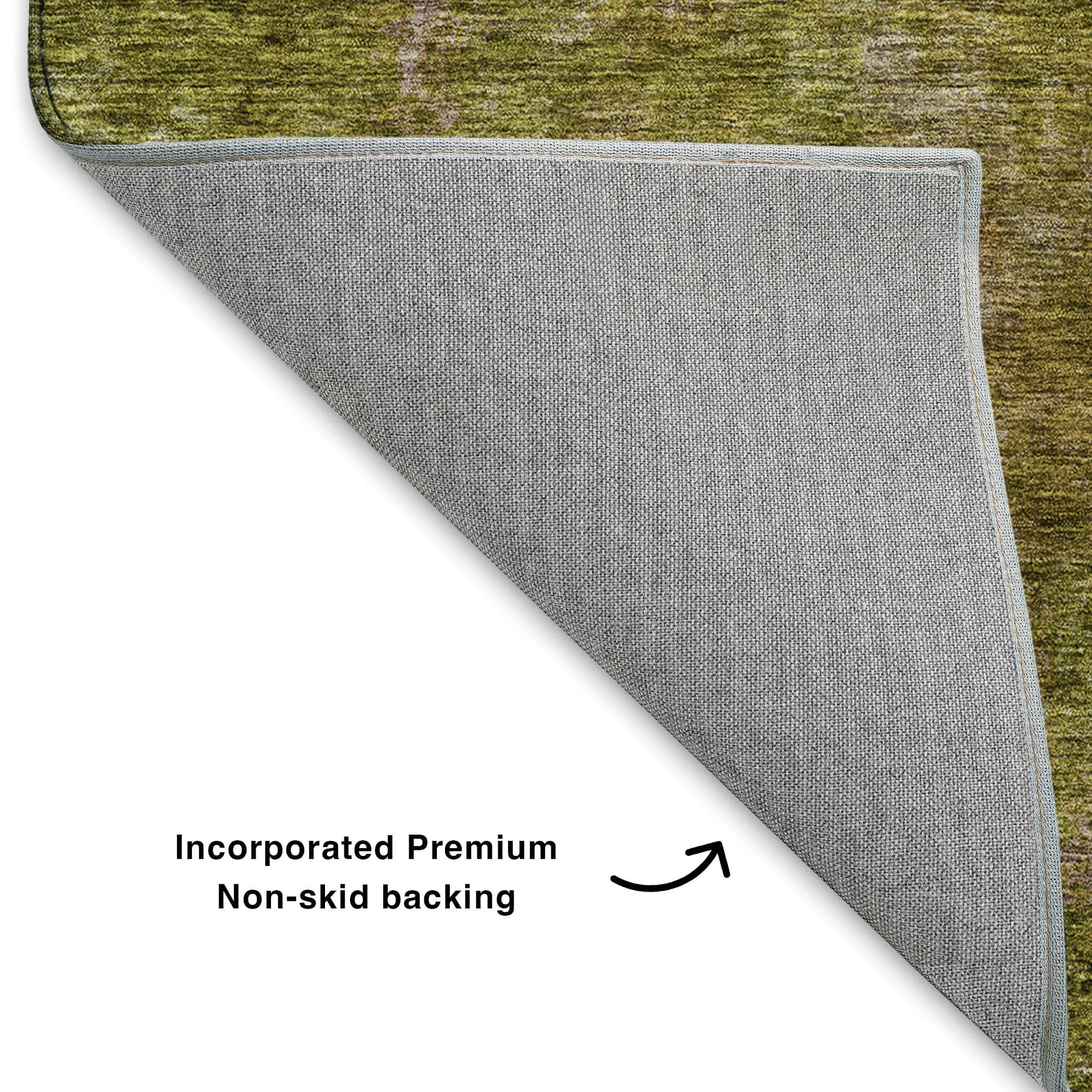 Luxury Washable Indoor/Outdoor Transitional TV9 Green Rug 1'8" x 2'6" #shape_Rectangle