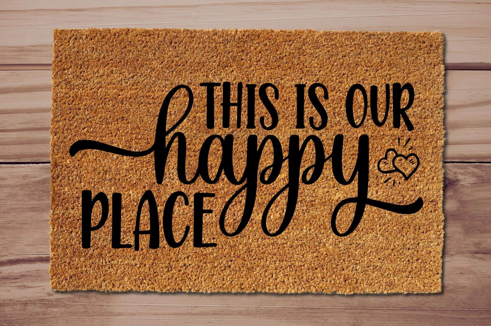 This Is Our Happy Place Welcome Mat